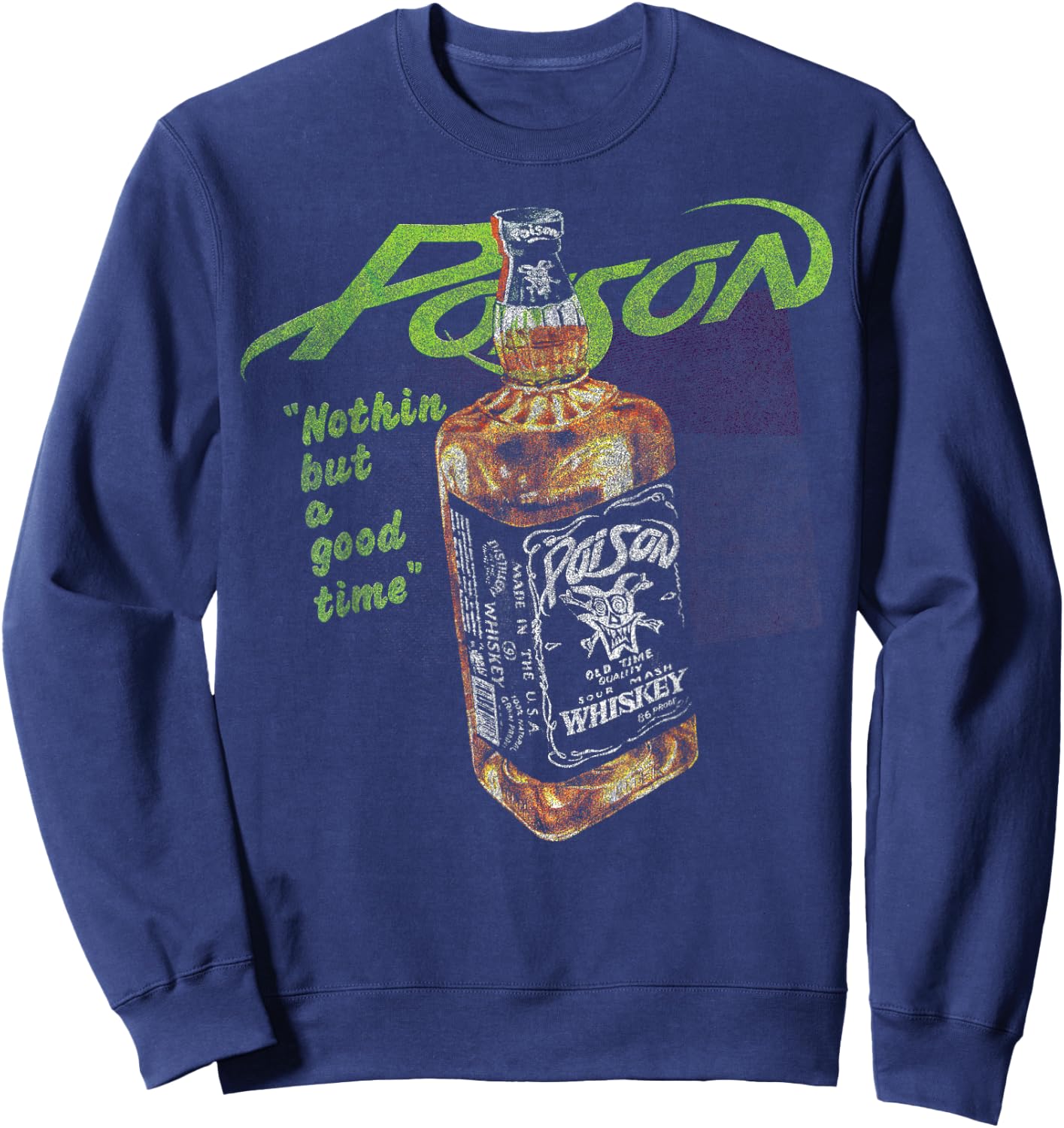 Poison - Nothin But A Good Time Small Sweatshirt - Sweatshirt | Navy