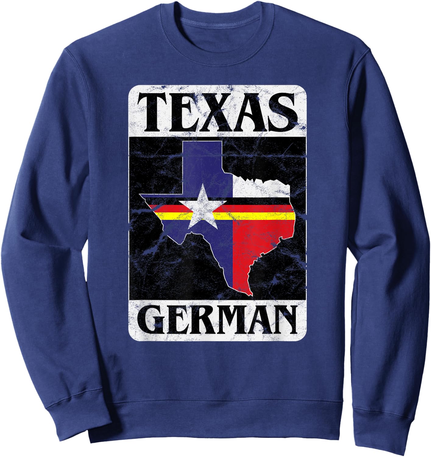 Texas German Flag Homecoming Design Sweatshirt - Sweatshirt | Navy