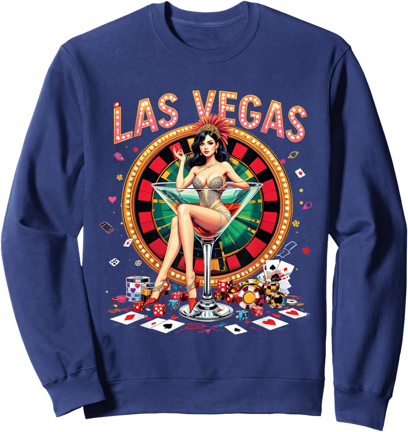Las Vegas Nevada Las Vegas Souvenir Vacation Trip 2025 Sweatshirt - Sweatshirt | Navy