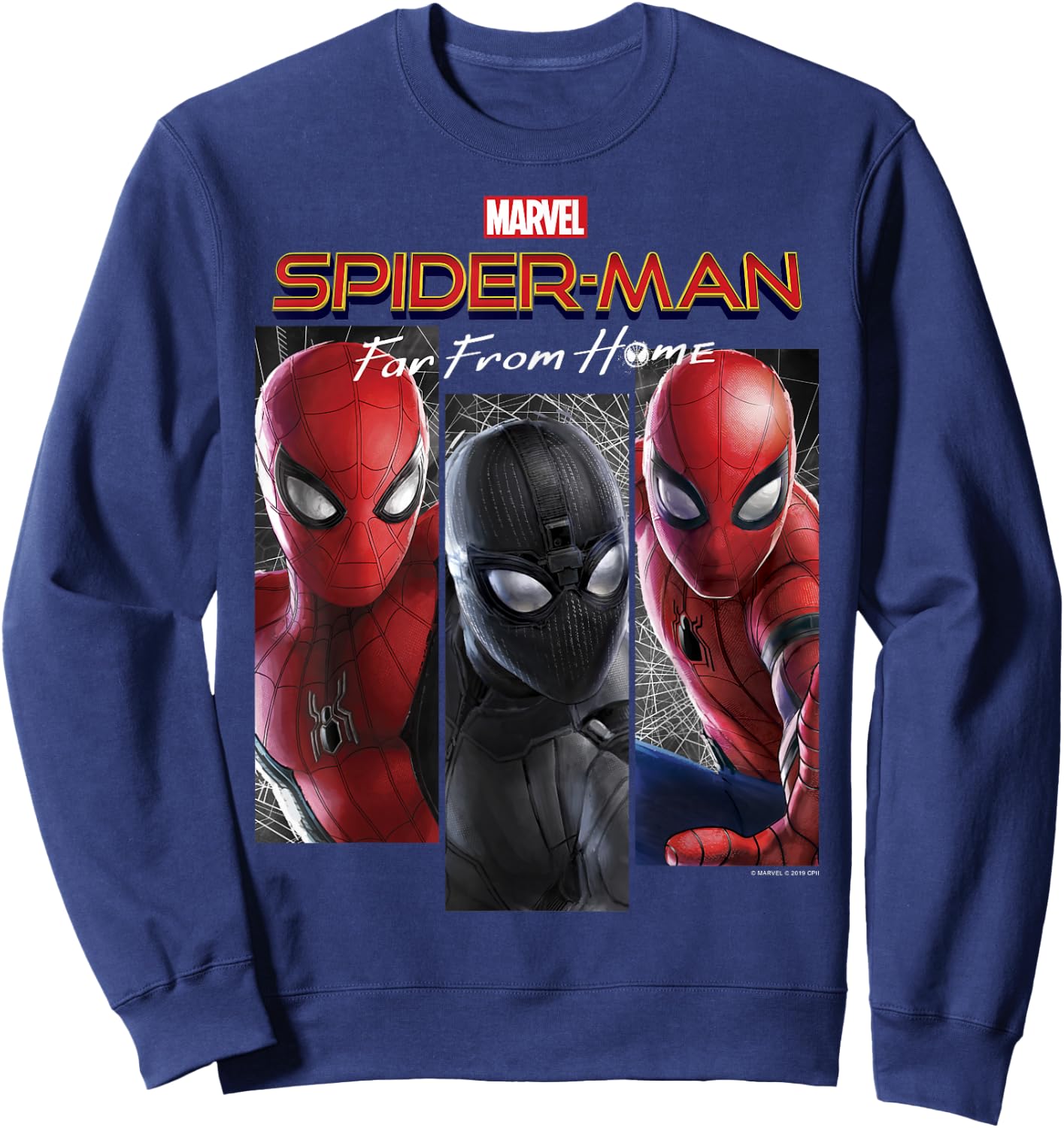 Marvel Spider-Man Far From Home Suit Panel Logo Sweatshirt - Sweatshirt | Navy