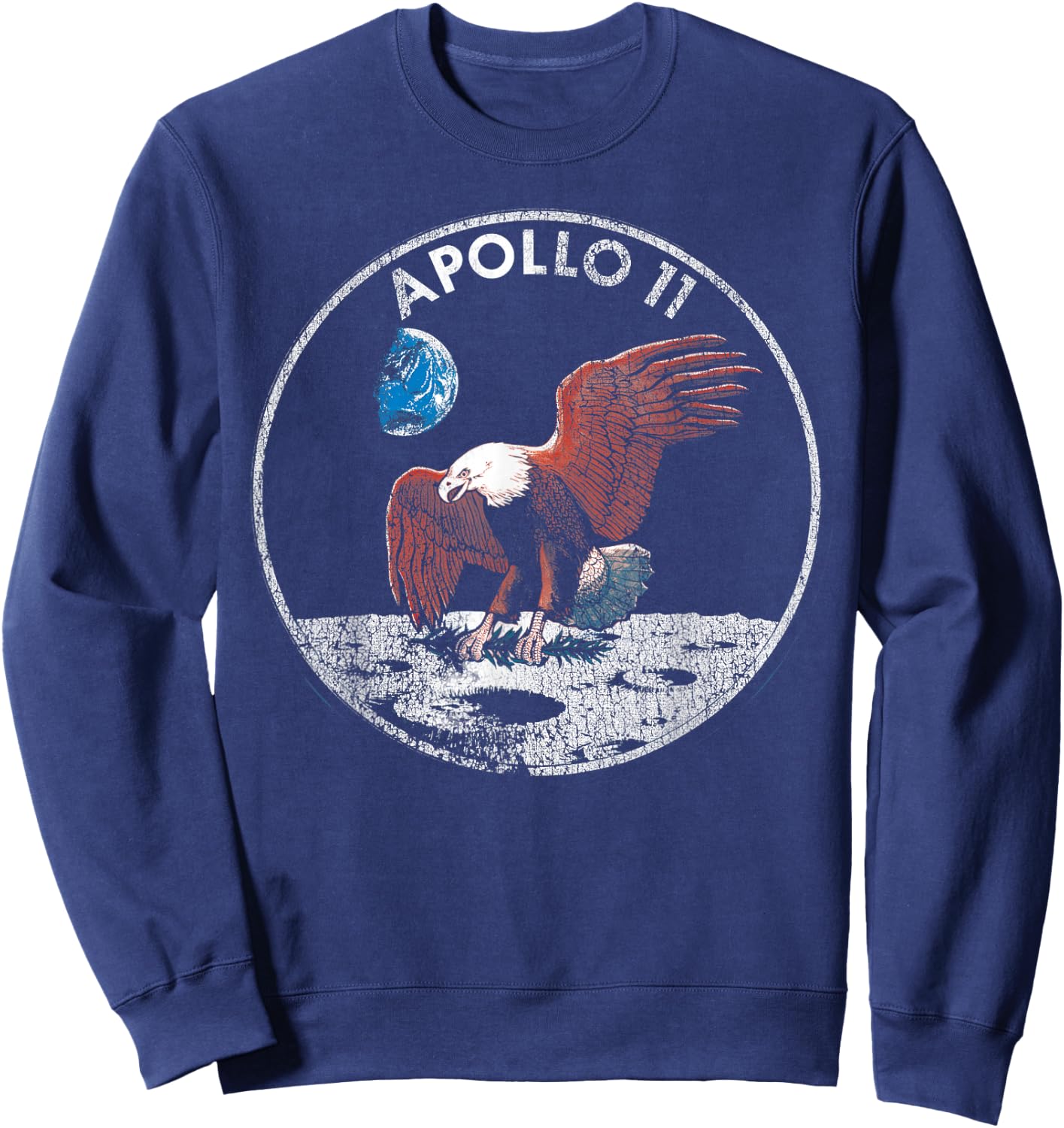 NASA Apollo 11 Vintage Eagle Emblem Sweatshirt - Sweatshirt | Navy