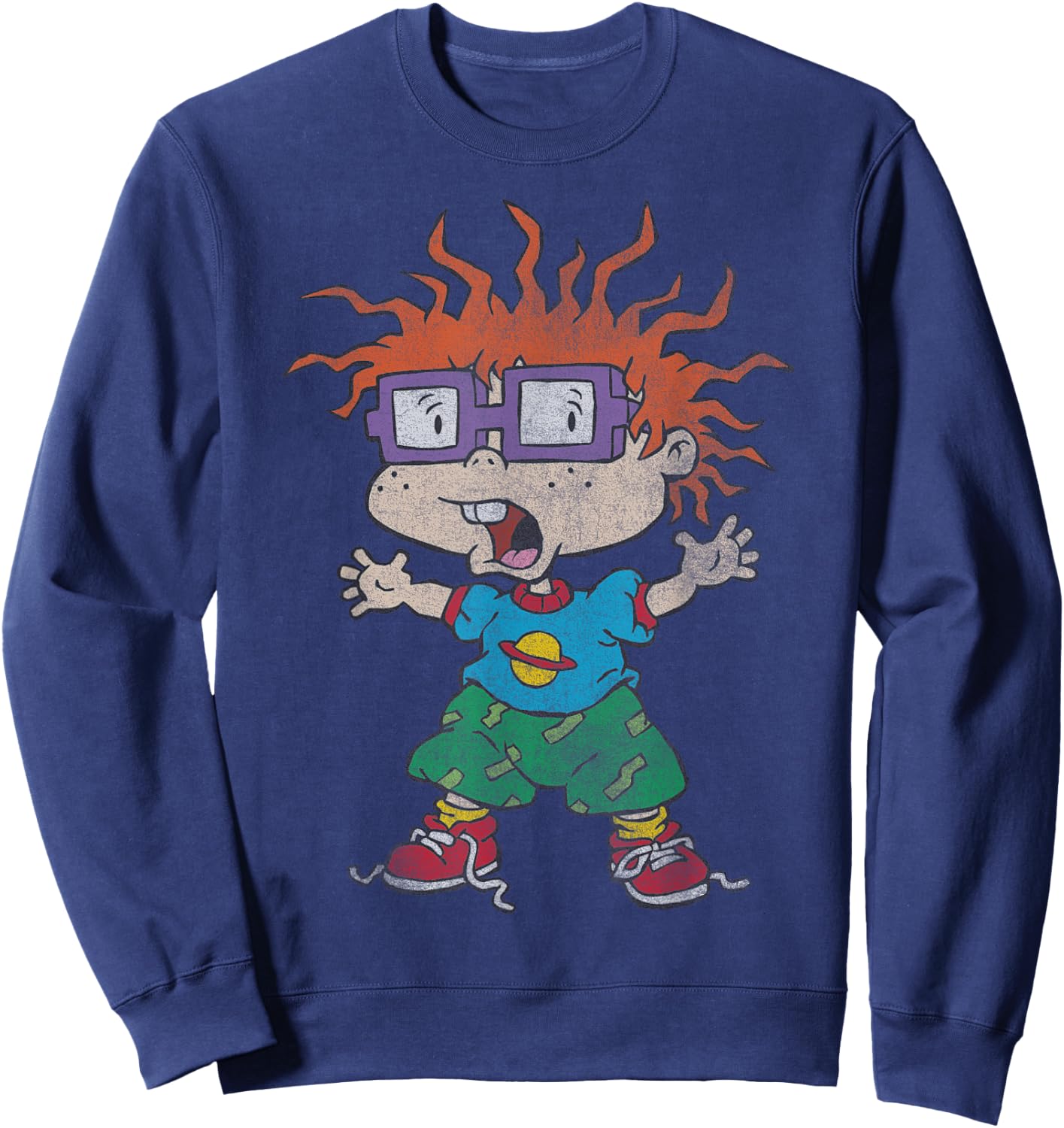 Nickelodeon Rugrats Chuckie Feature Character Sweatshirt - Sweatshirt | Navy