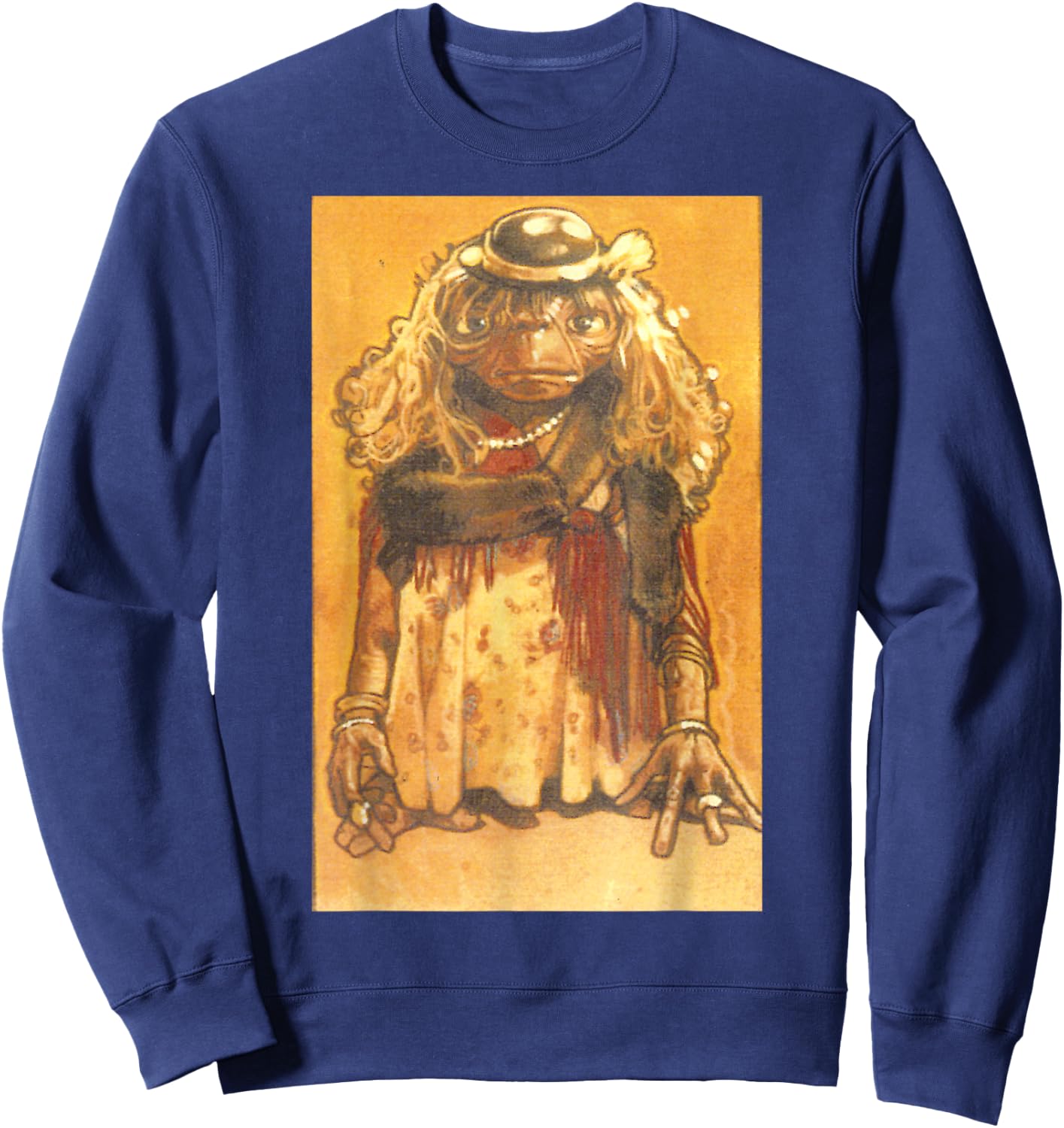 E.T. Terrestrial Dressed in A Disguise Graphic Sweatshirt - Sweatshirt | Navy