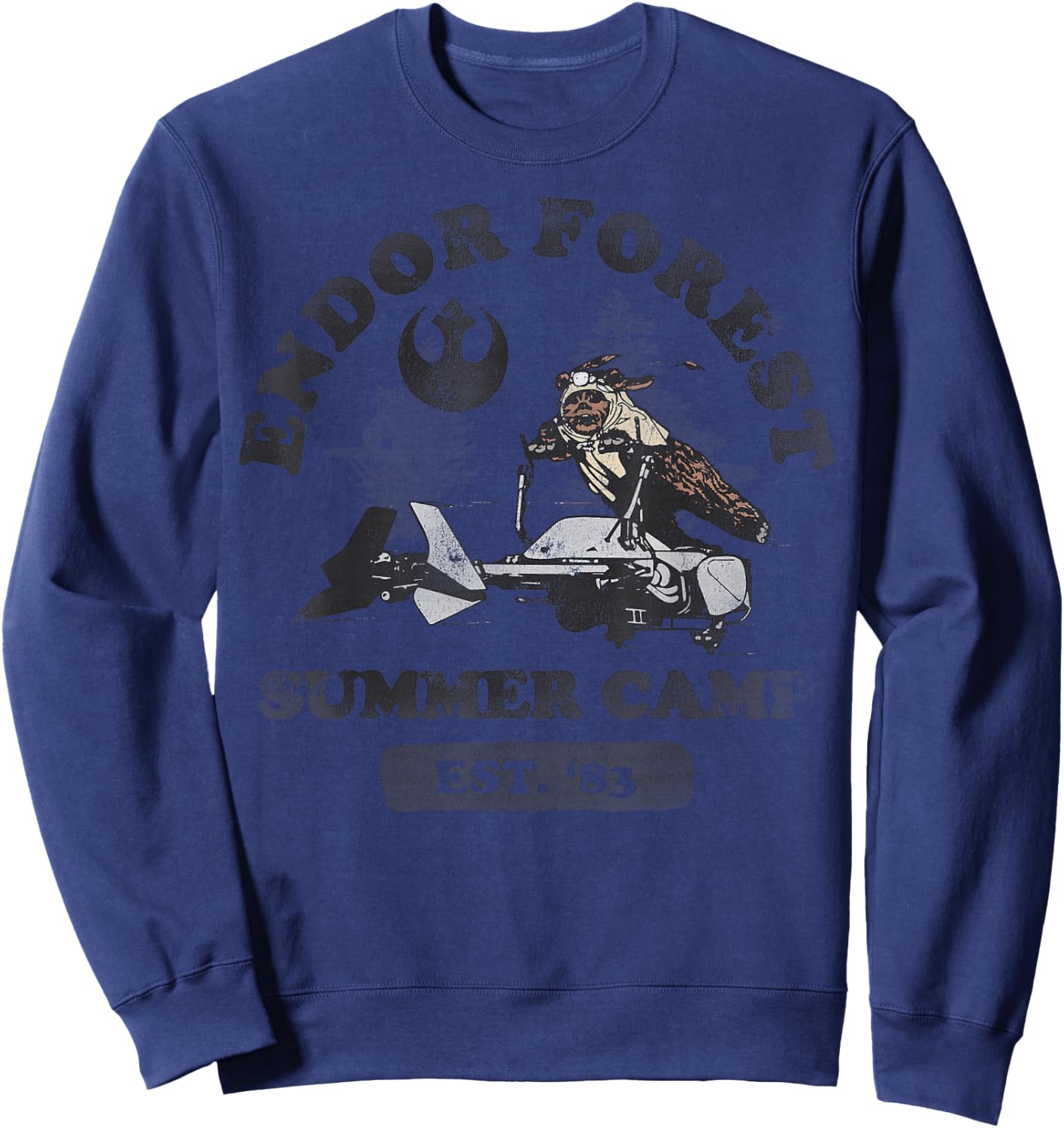 Star Wars Ewok Endor Camp Speeder Vintage Graphic C2 Sweatshirt - Sweatshirt | Navy