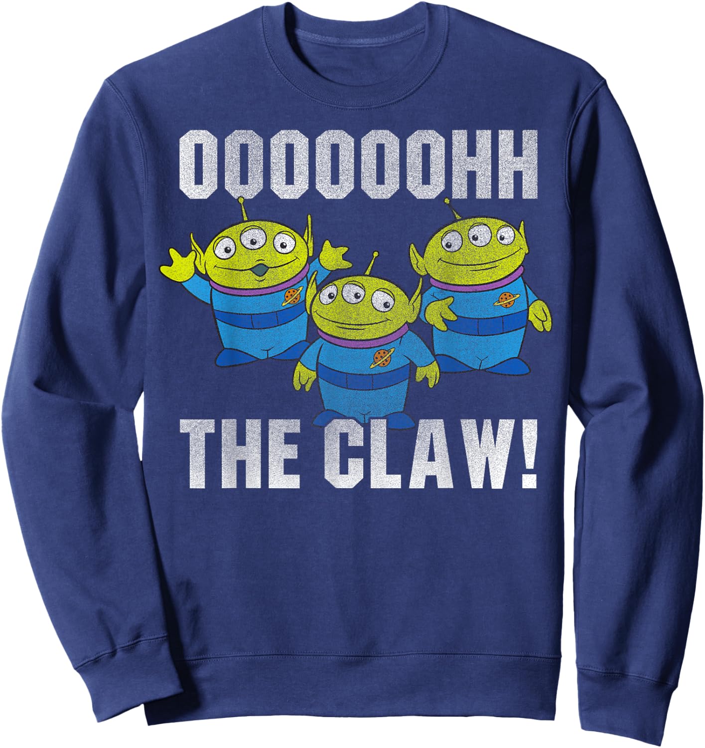 Disney Pixar Toy Story Alien Oooooh The Claw Distressed Sweatshirt - Sweatshirt | Navy