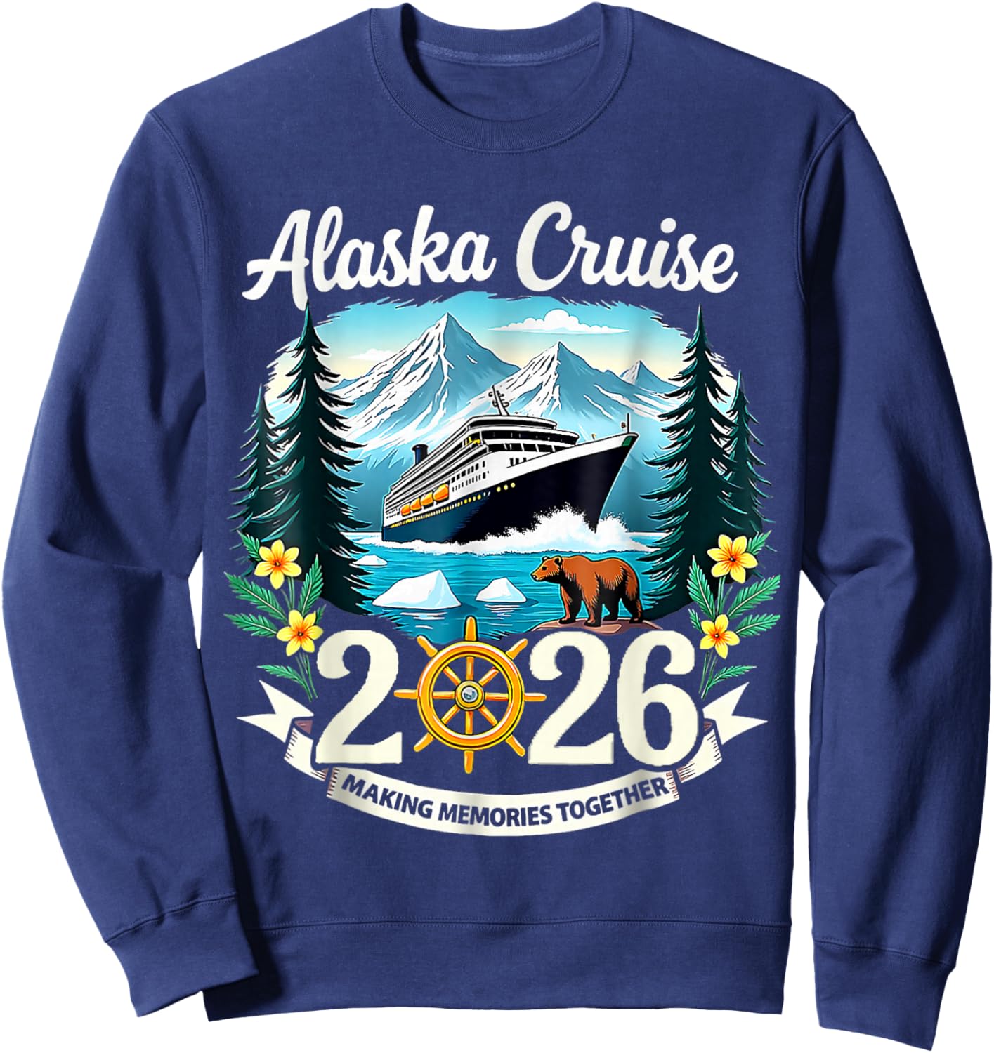 Matching Family Friends and Group Alaskan Alaska Cruise 2026 Sweatshirt - Sweatshirt | Navy