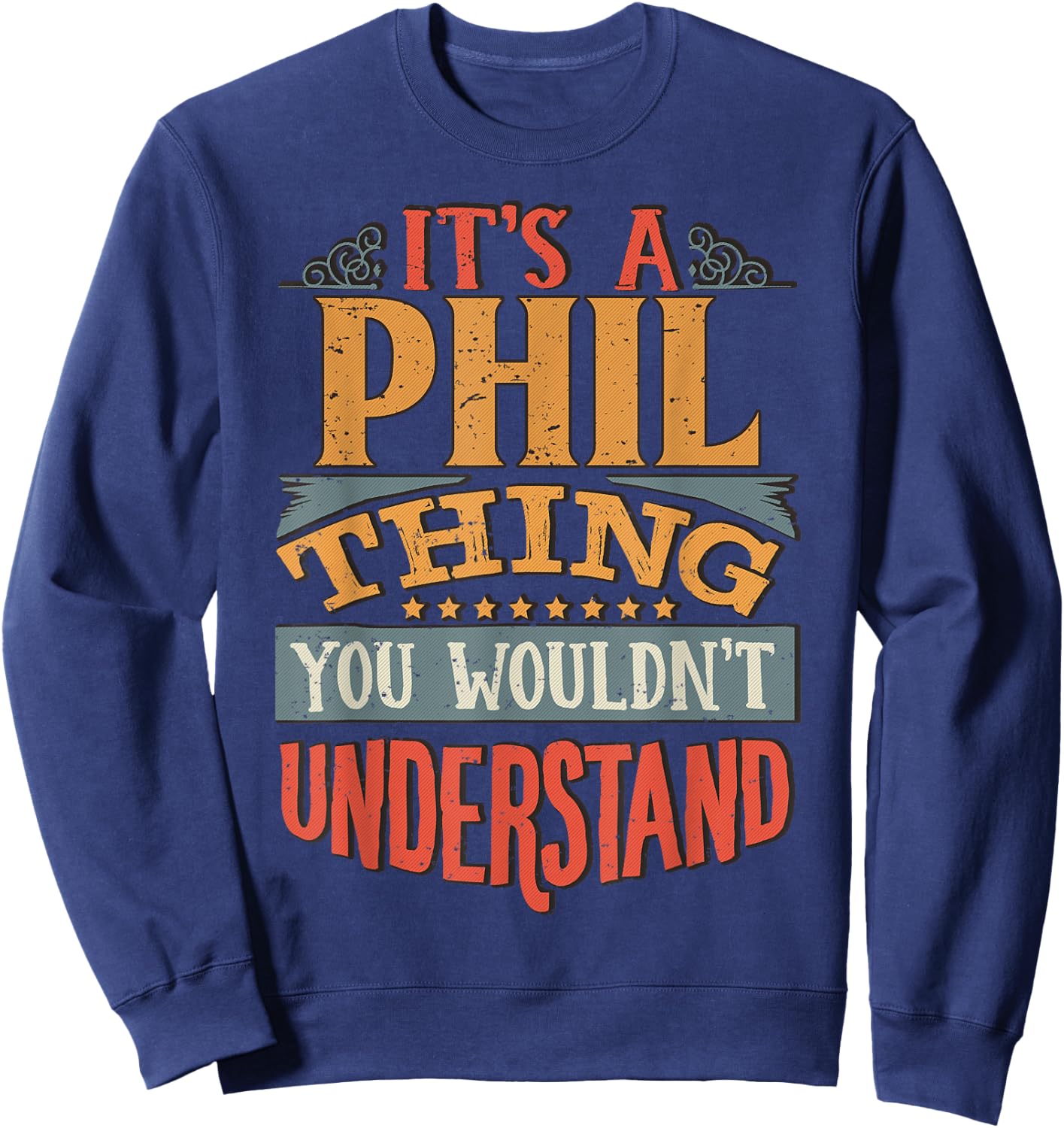 Phil Name Sweatshirt - Sweatshirt | Navy