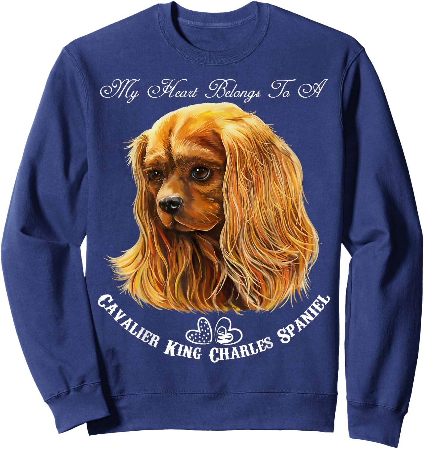 Cavalier King Charles Spaniel Ruby Sweatshirt - Sweatshirt | Navy
