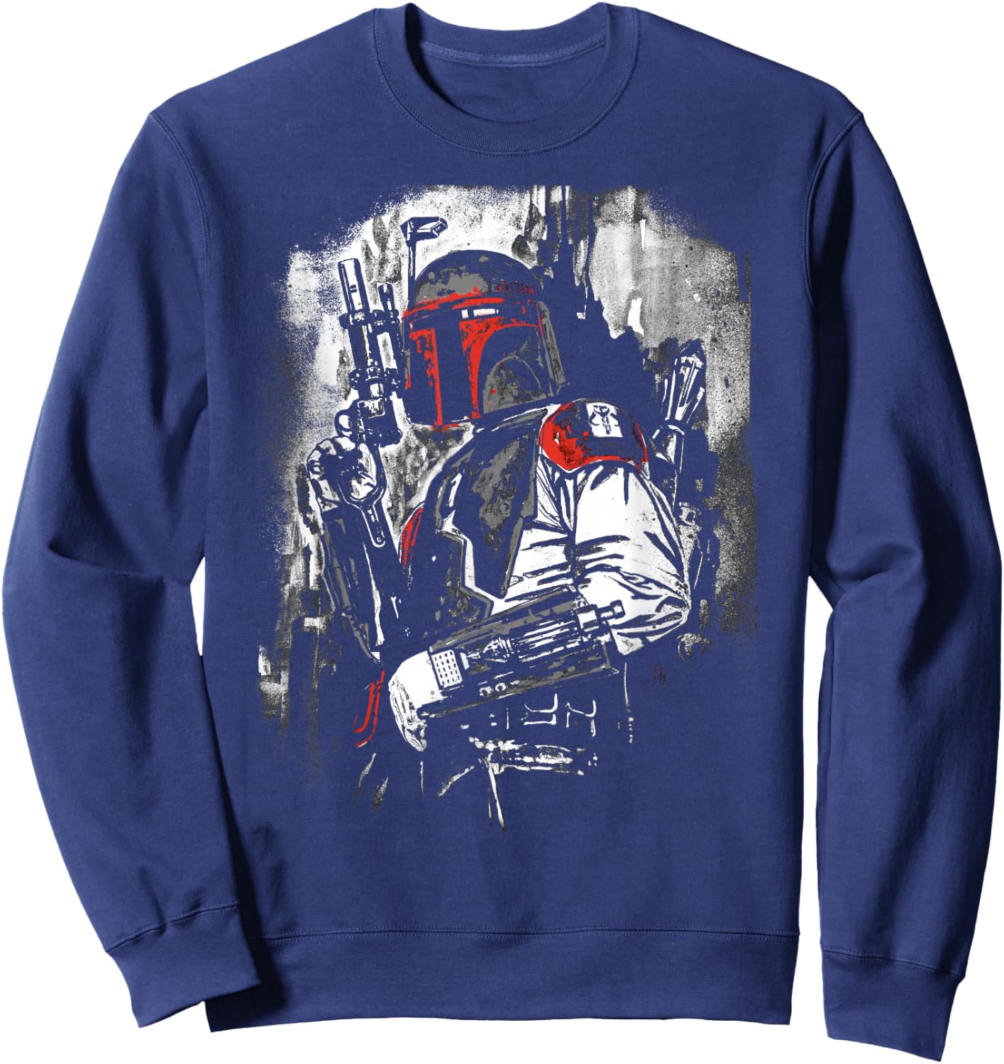 Star Wars Boba Fett Stare Down Graphic Sweatshirt - Sweatshirt | Navy