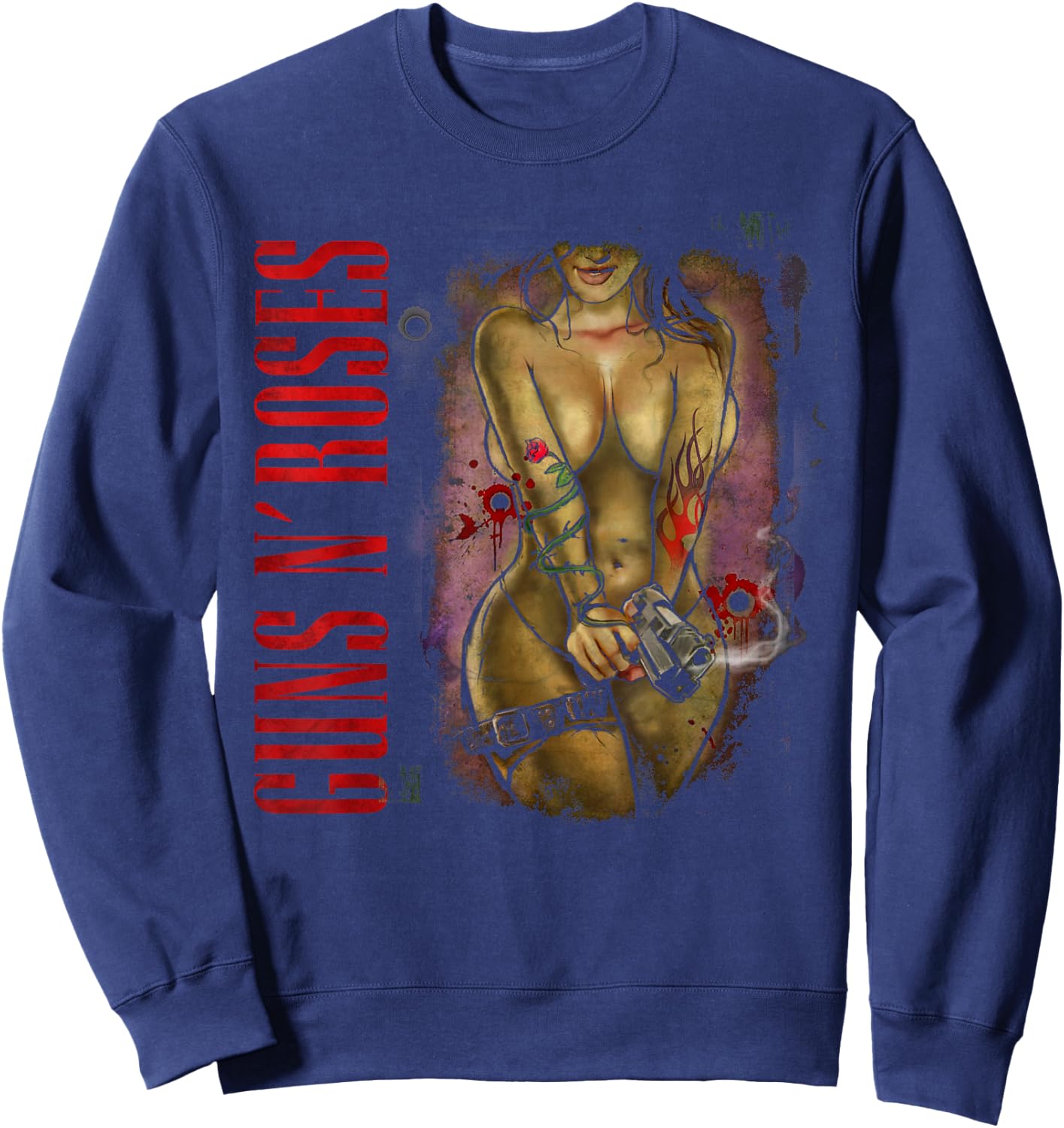 Guns N' Roses Official Gunslinger Sweatshirt - Sweatshirt | Navy