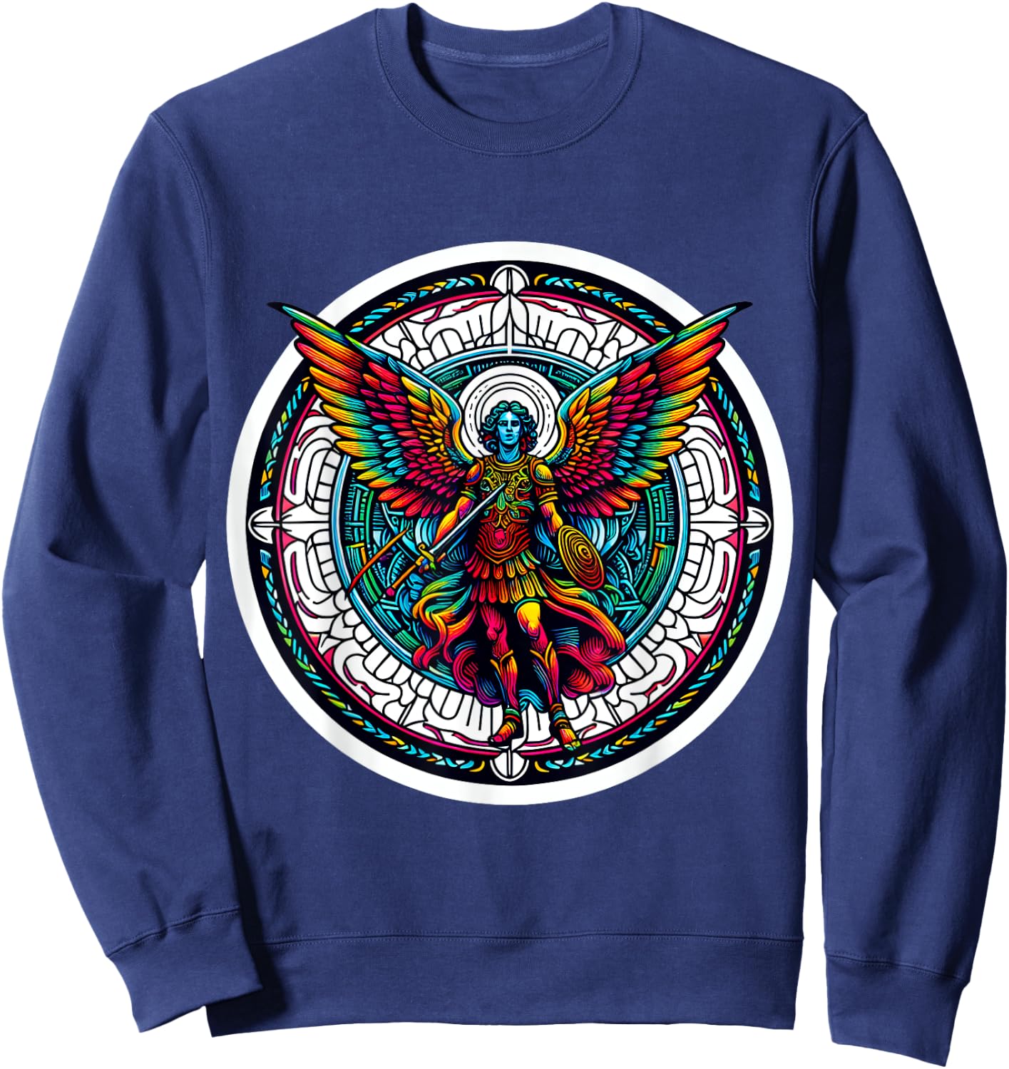 Christian Angel Saint Michael Sweatshirt - Sweatshirt | Navy
