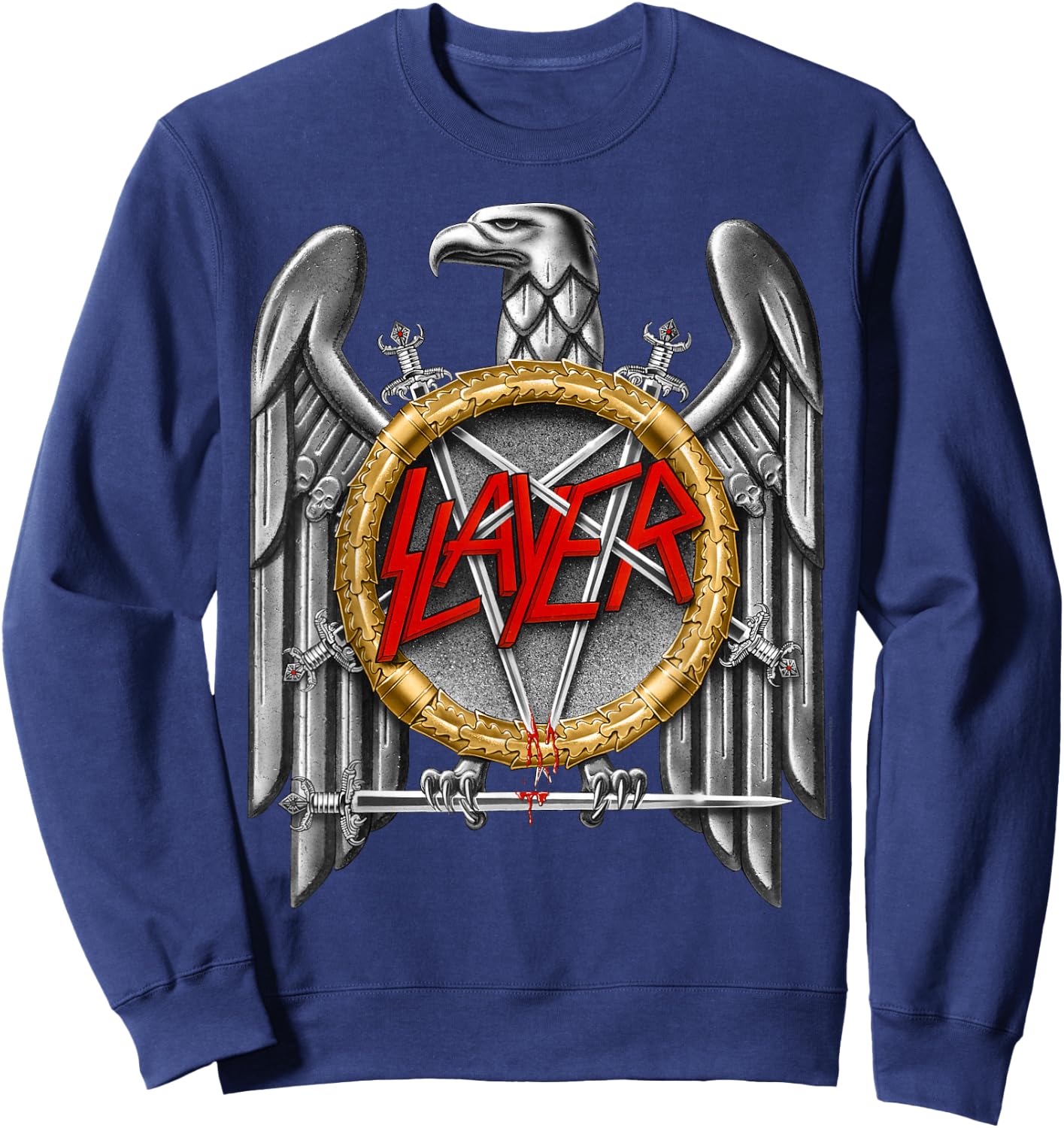 Slayer - Silver Eagle Sweatshirt - Sweatshirt | Navy