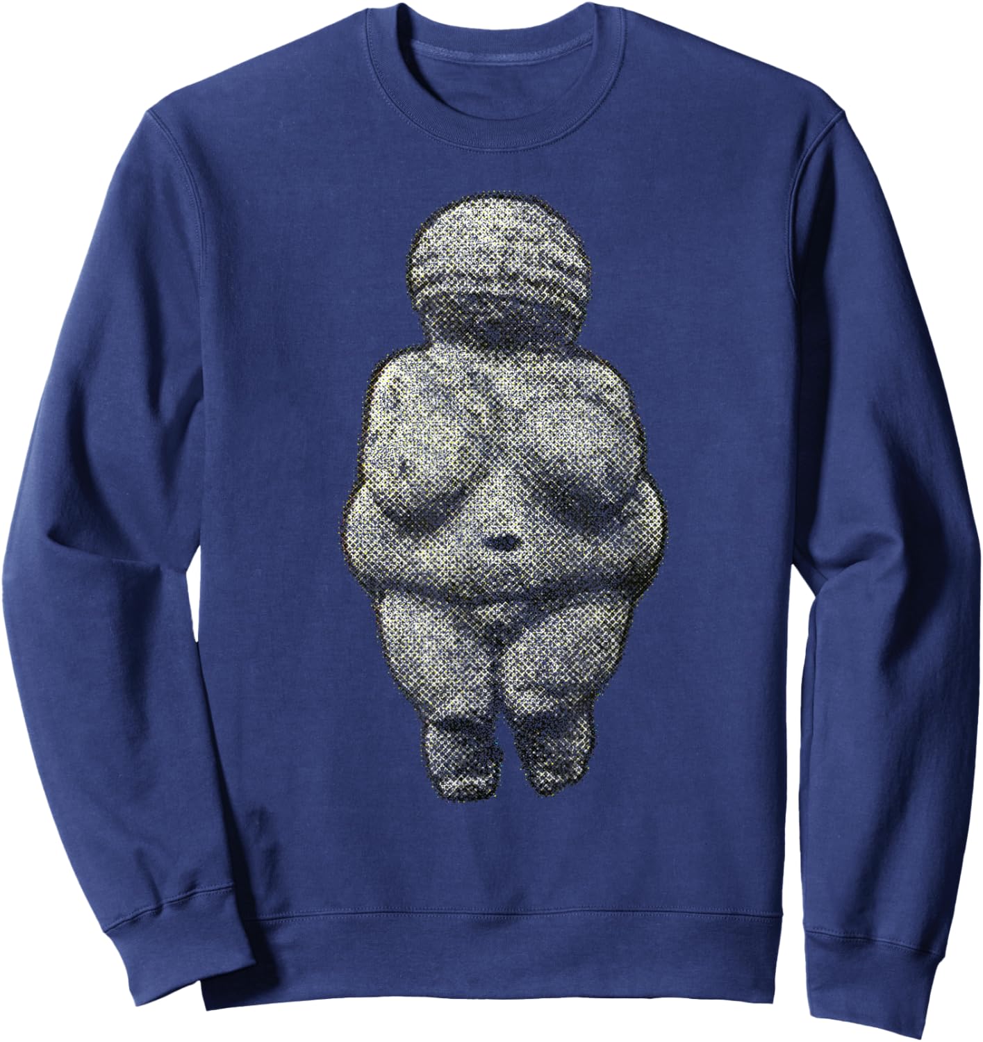 Venus von Willendorf Prehistoric Art Body Positive Sweatshirt - Sweatshirt | Navy