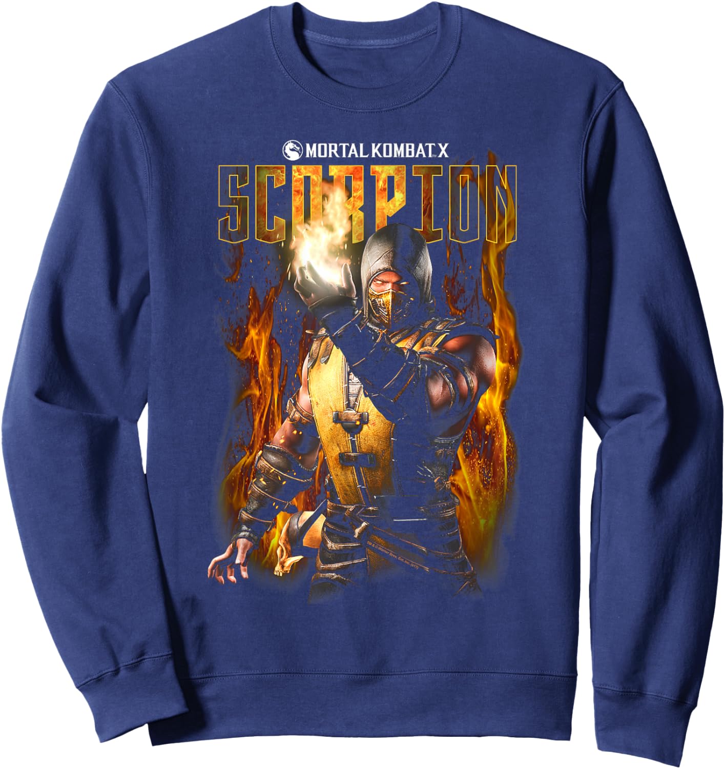 Mortal Kombat X Scorpion Sweatshirt - Sweatshirt | Navy