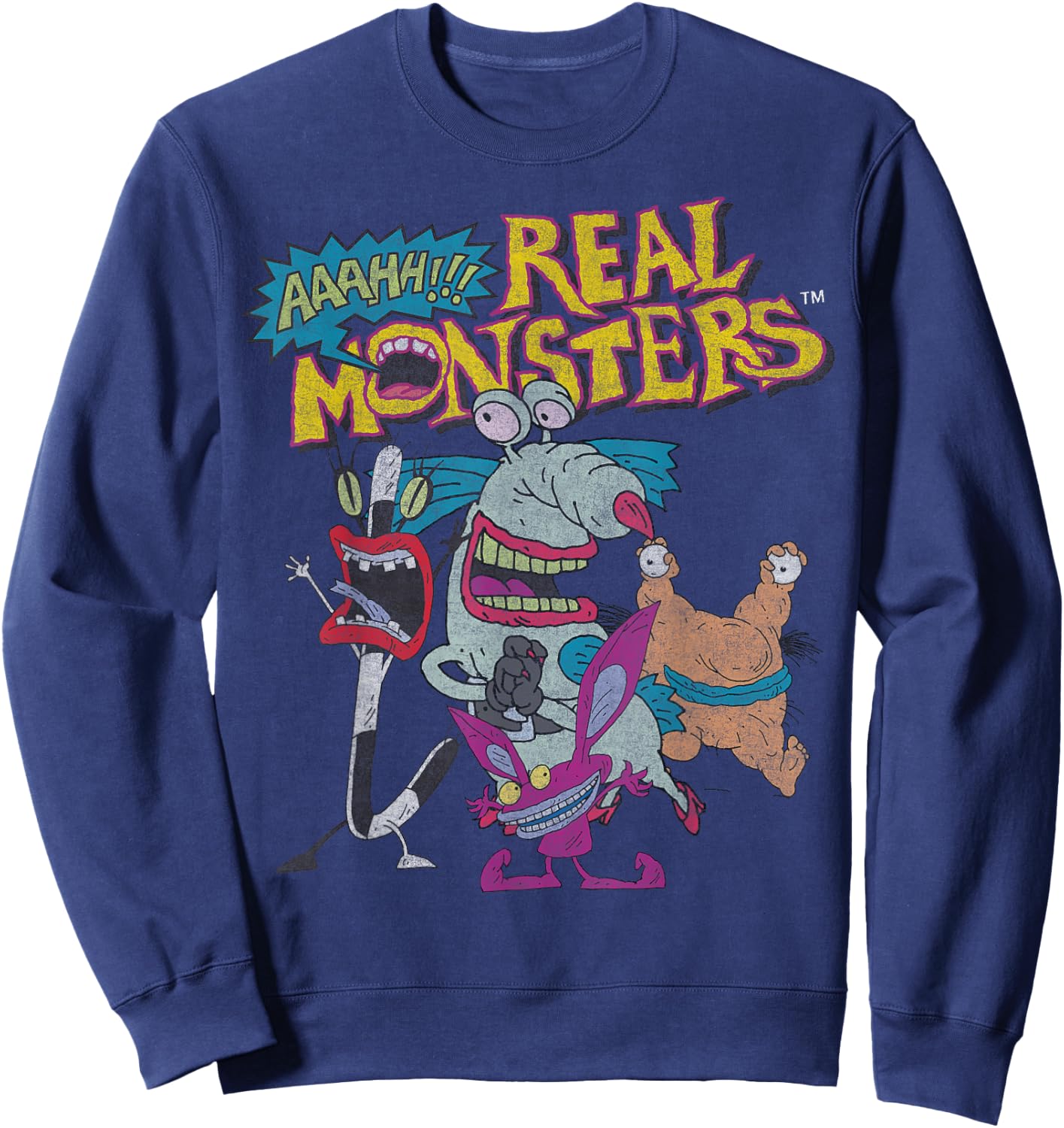 Nickelodeon Aaahh Real Monsters Character Sweatshirt - Sweatshirt | Navy