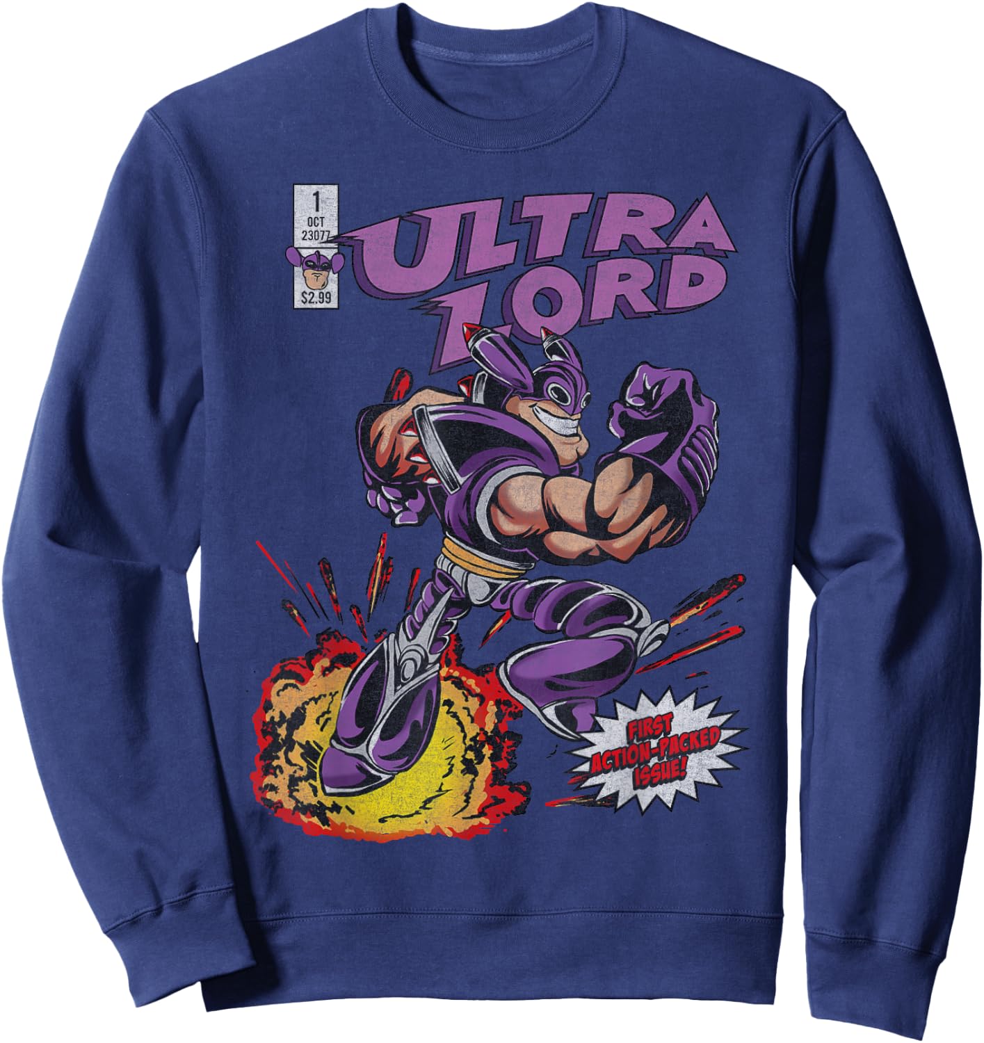 Nickelodeon The Adventures of Jimmy Neutron Ultra Lord Sweatshirt - Sweatshirt | Navy