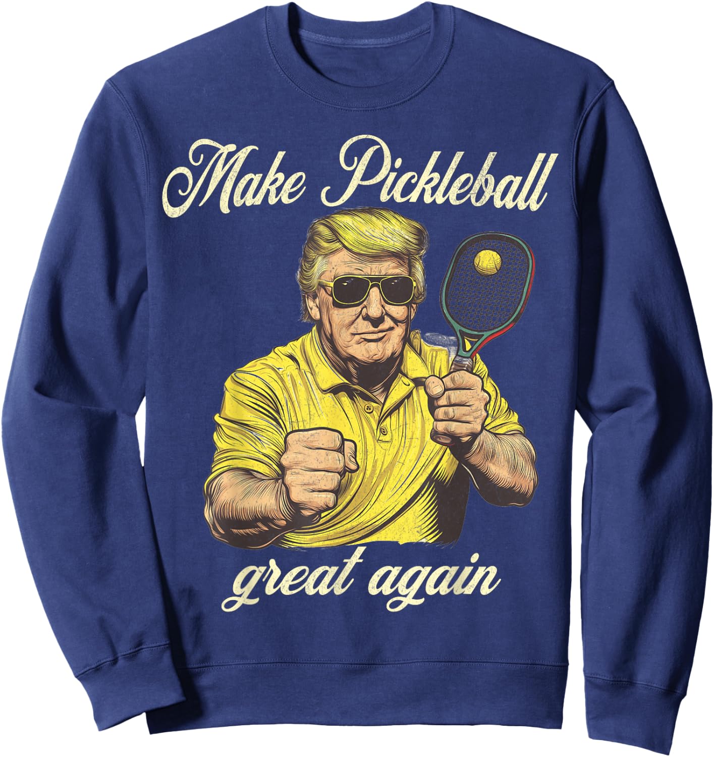 Funny Pickleball Lovers Graphics Pickle Ball Men Women Sweatshirt - Sweatshirt | Navy