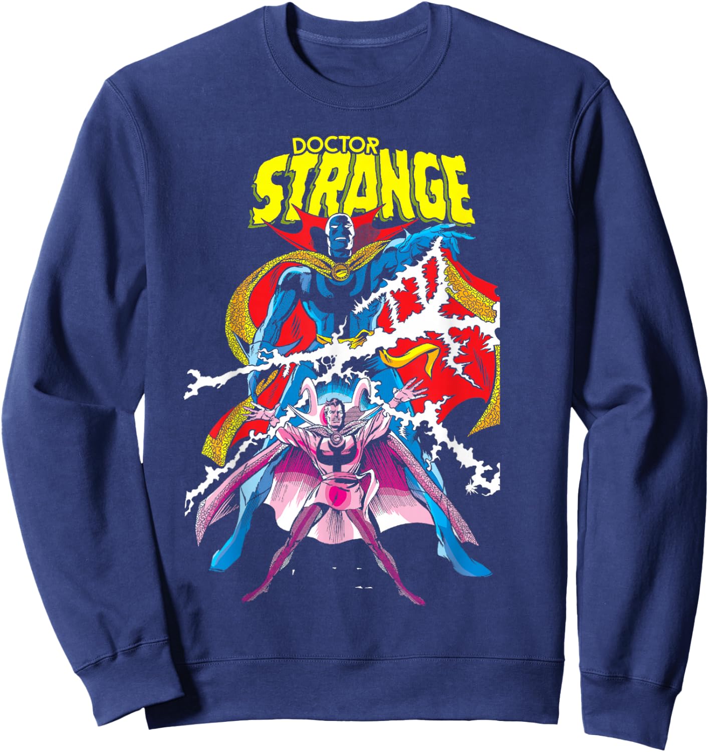 Marvel Doctor Strange Magic Lightning Comic Graphic Sweatshirt - Sweatshirt | Navy