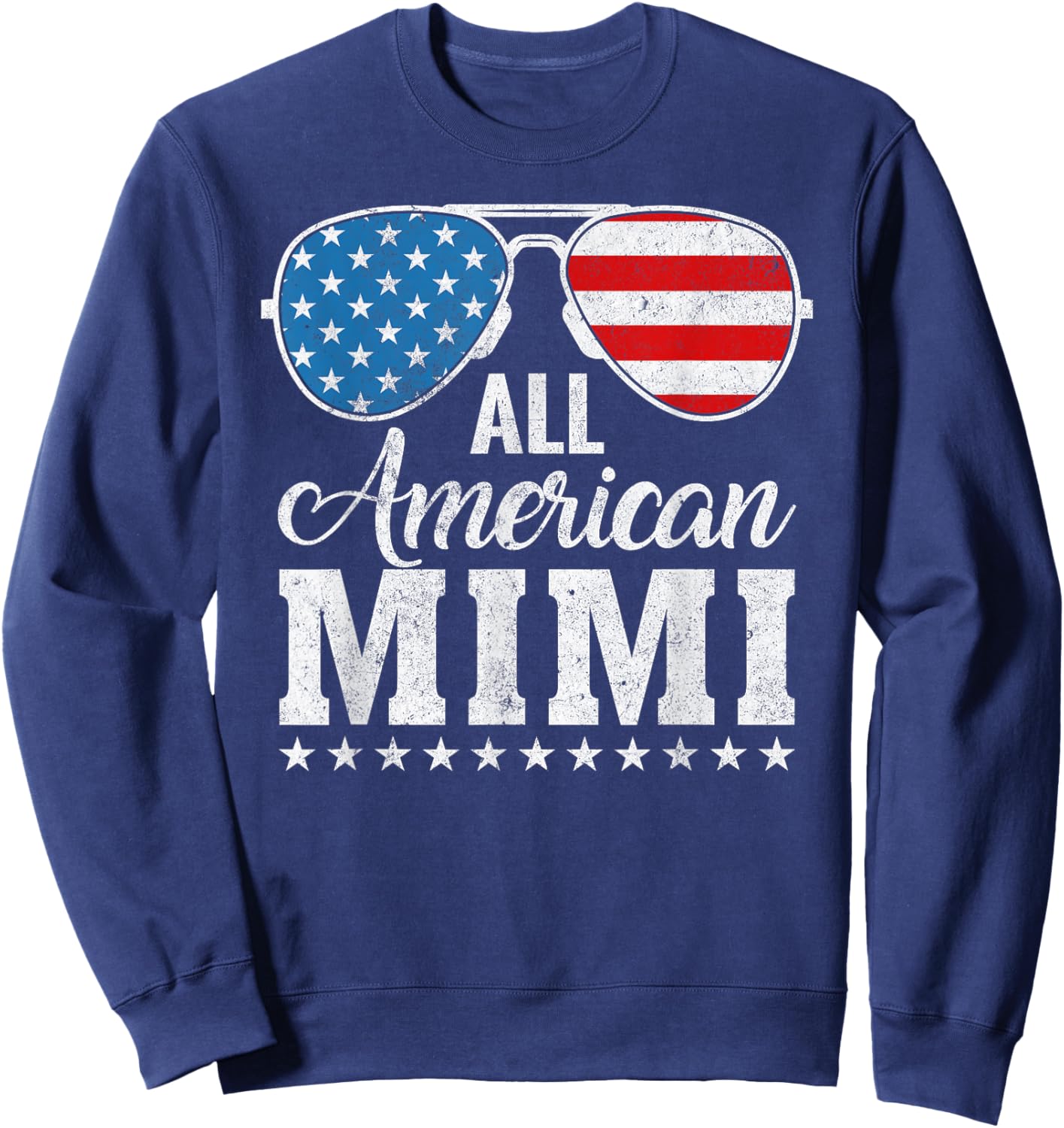 All American Mimi Matching Family Patriotic 4th of July Sweatshirt - Sweatshirt | Navy
