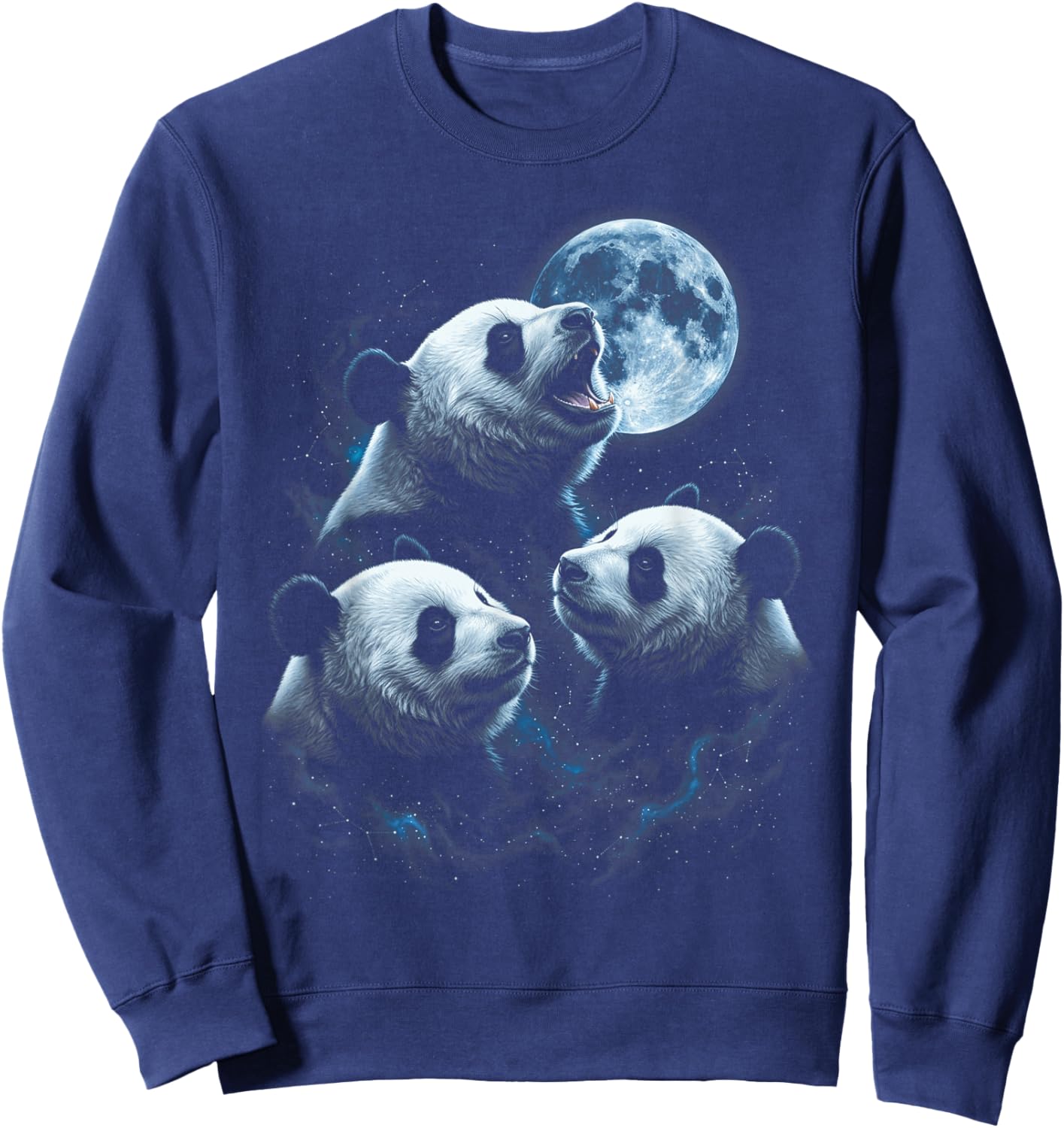 Howling At The Moon Panda Cub Sweatshirt - Sweatshirt | Navy