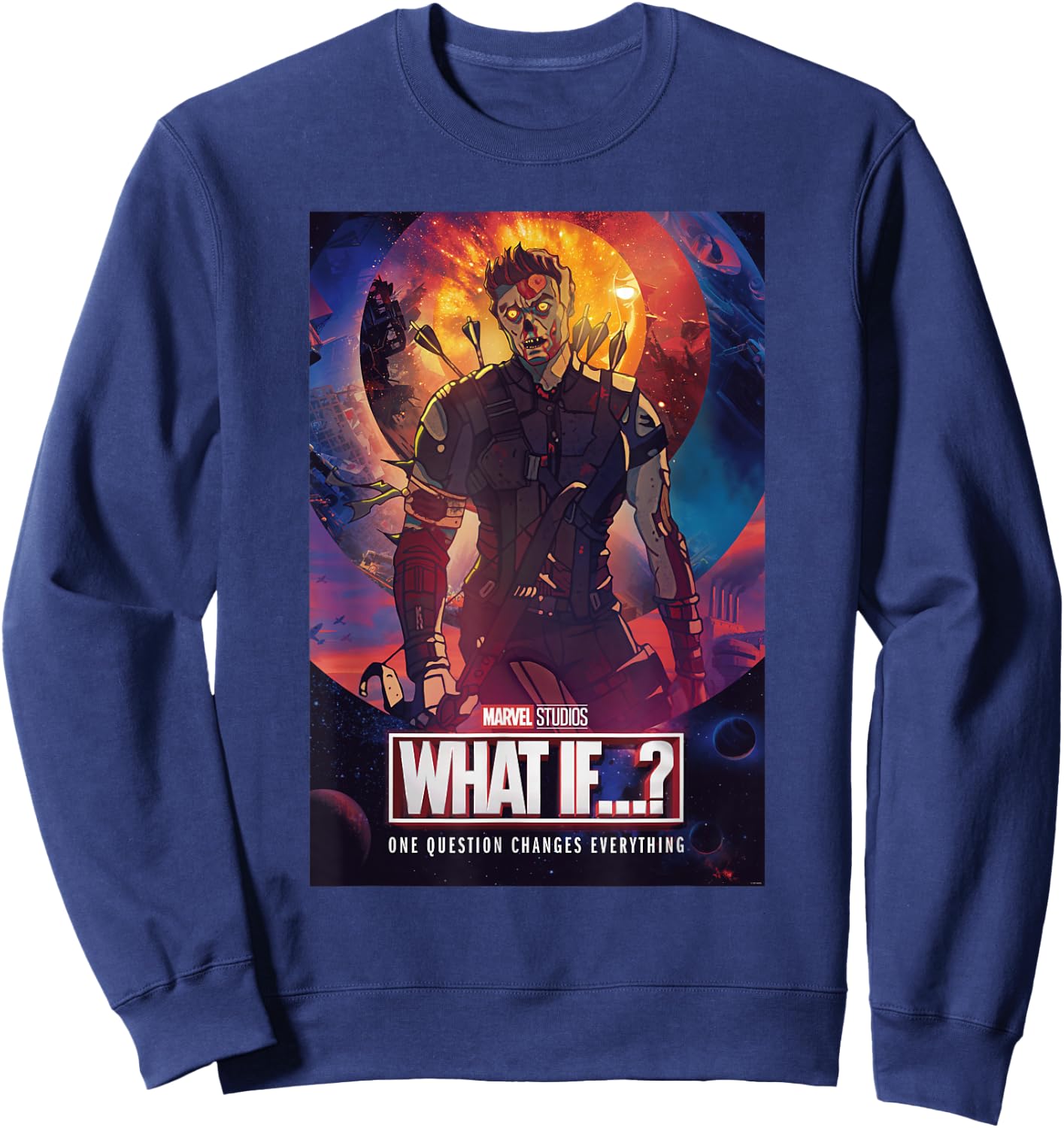 Marvel WHAT IF...? Zombie Hawkeye Comic Cover Sweatshirt - Sweatshirt | Navy