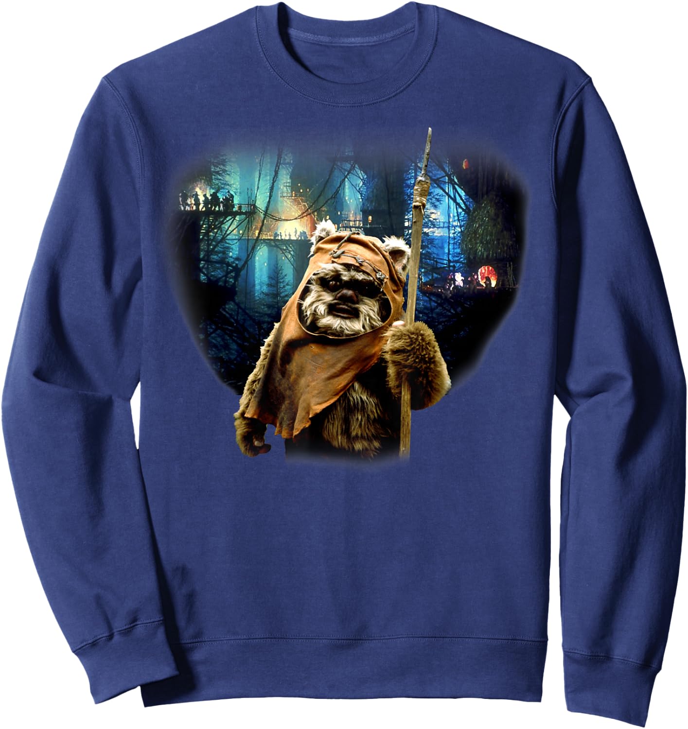 Star Wars Ewok Battle of Endor Vintage Poster Sweatshirt - Sweatshirt | Navy
