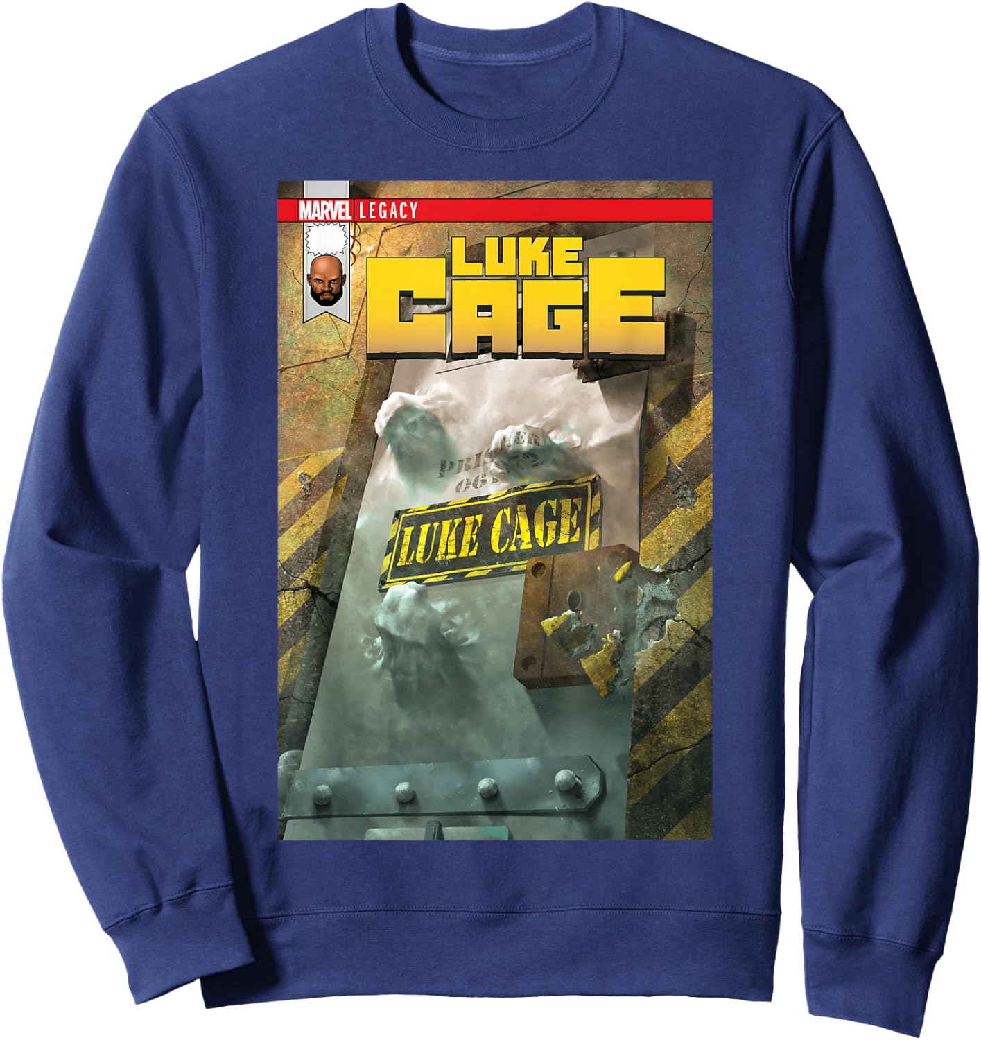 Marvel Luke Cage Breakout Legacy Comic Cover Graphic Sweatshirt - Sweatshirt | Navy