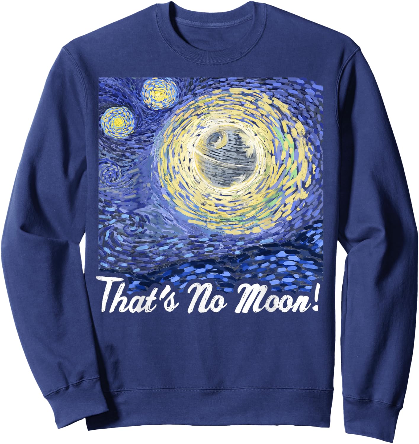 Star Wars Death Starry Night That's No Moon! Graphic Sweatshirt - Sweatshirt | Navy
