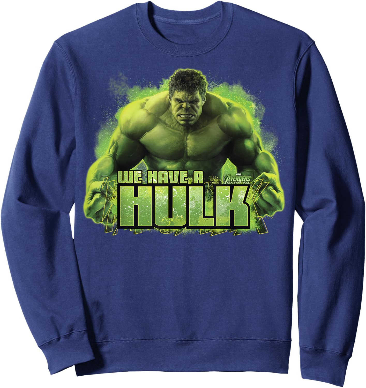 Marvel Infinity War We Have A Hulk Graphic Sweatshirt - Sweatshirt | Navy