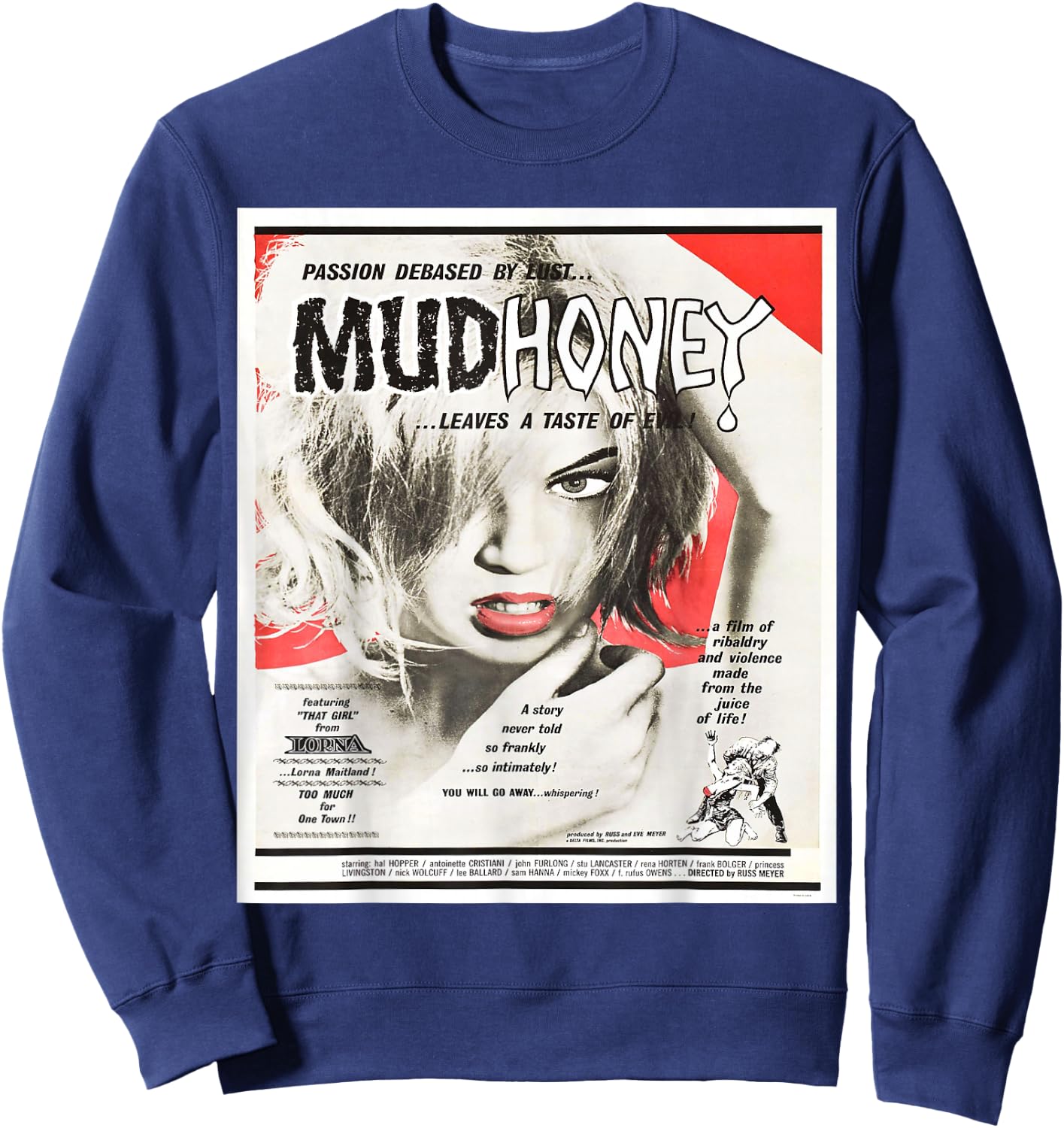 Vintage Images Vintage Poster - Black, Women's, , Short Sleeve, , Small Sweatshirt - Sweatshirt | Navy