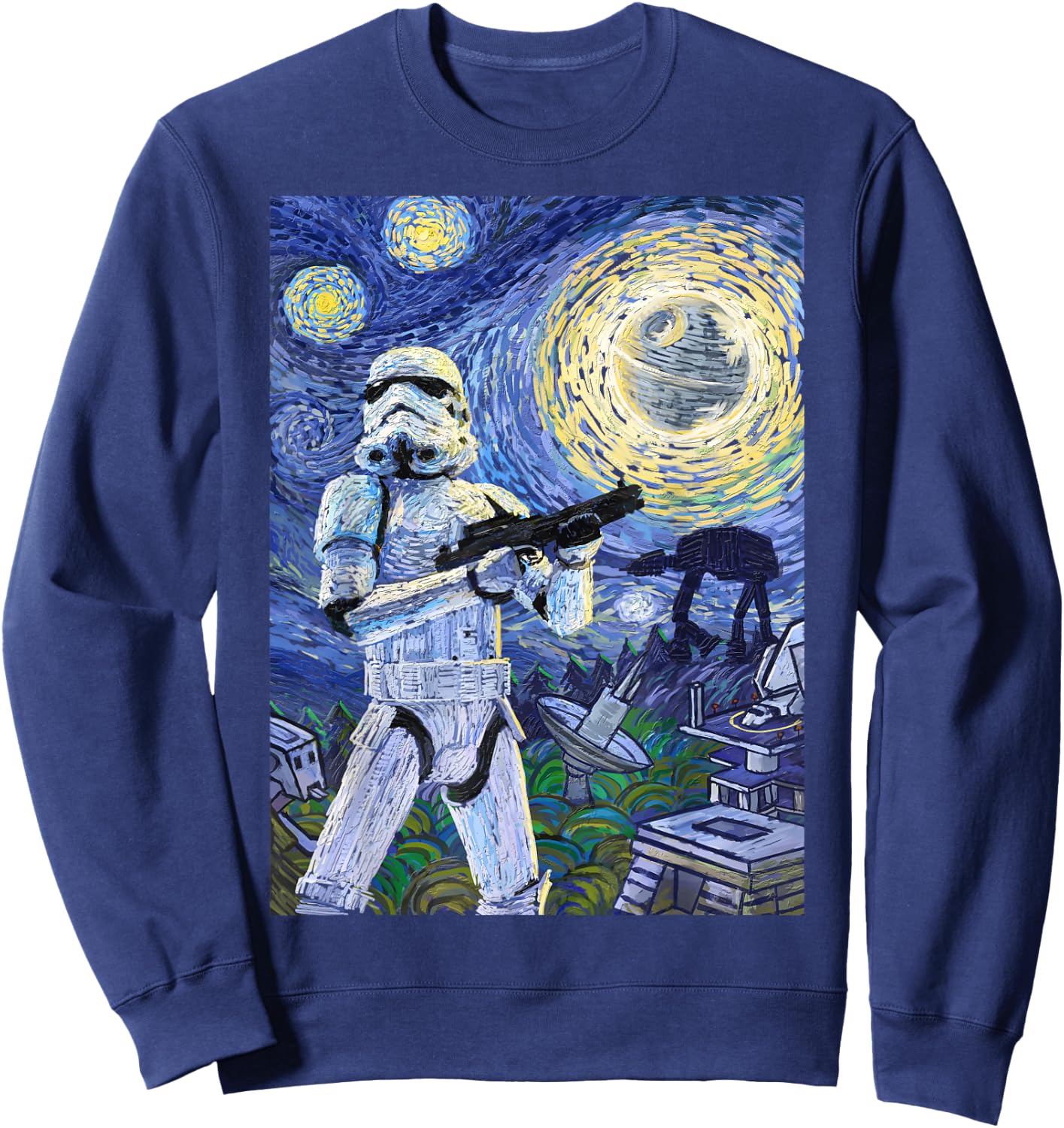 Star Wars Stormtrooper Starry Night Graphic C1 Sweatshirt - Sweatshirt | Navy