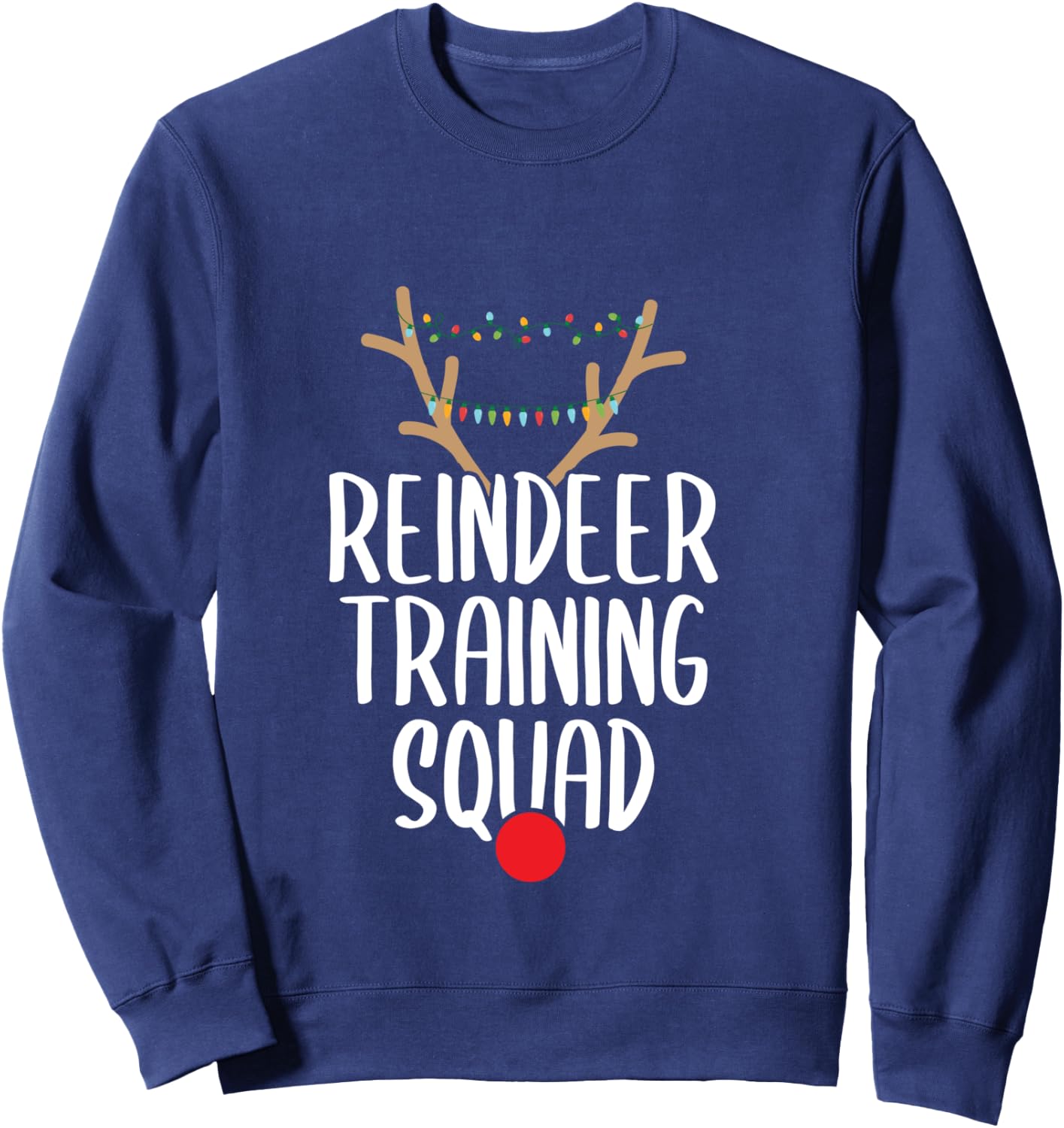 Reindeer Training Squad Christmas Running Family Santa Gift Sweatshirt - Sweatshirt | Navy