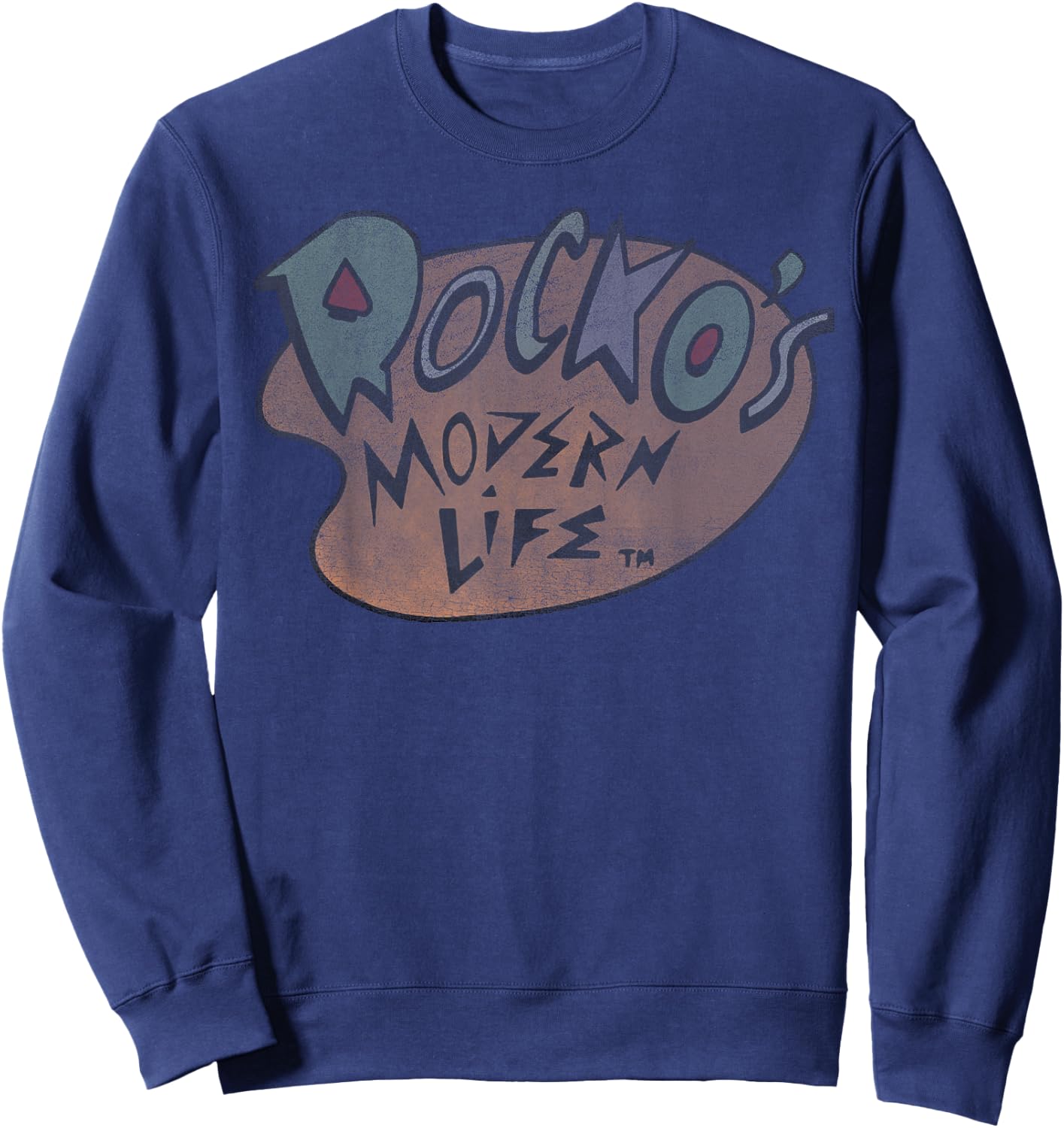 Rocko's Modern Life Vintage Original Logo Sweatshirt - Sweatshirt | Navy