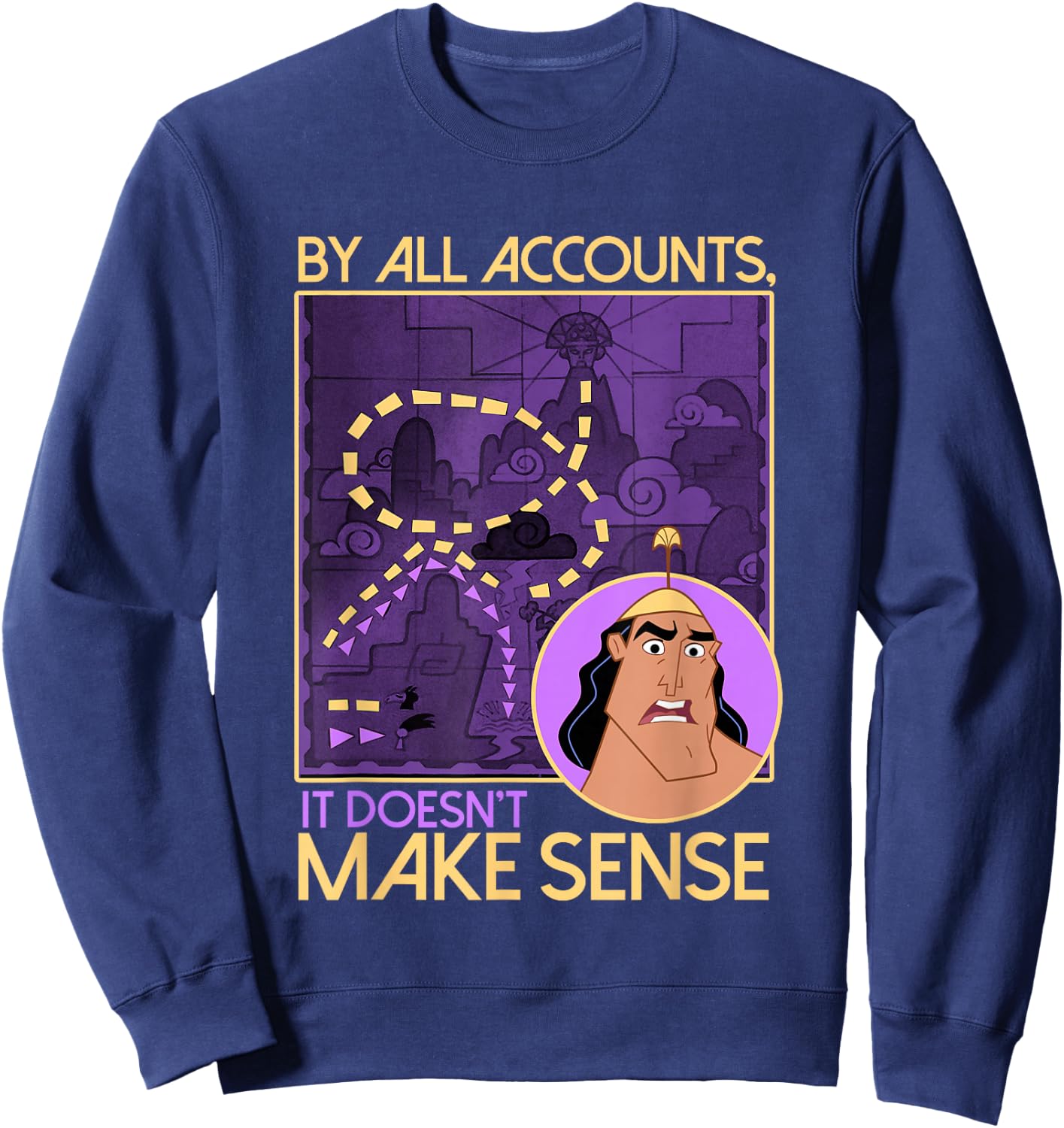 Disney Emperor's New Groove Kronk Doesn't Make Sense Sweatshirt - Sweatshirt | Navy