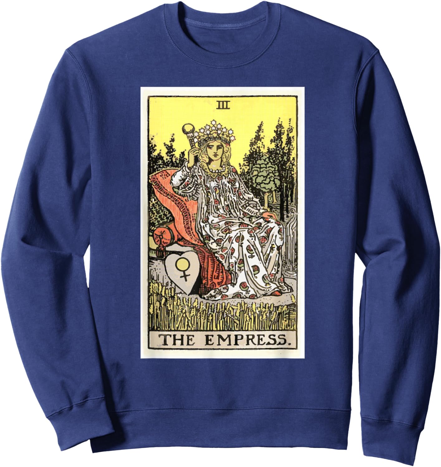 The Empress Tarot Card Sweatshirt - Sweatshirt | Navy