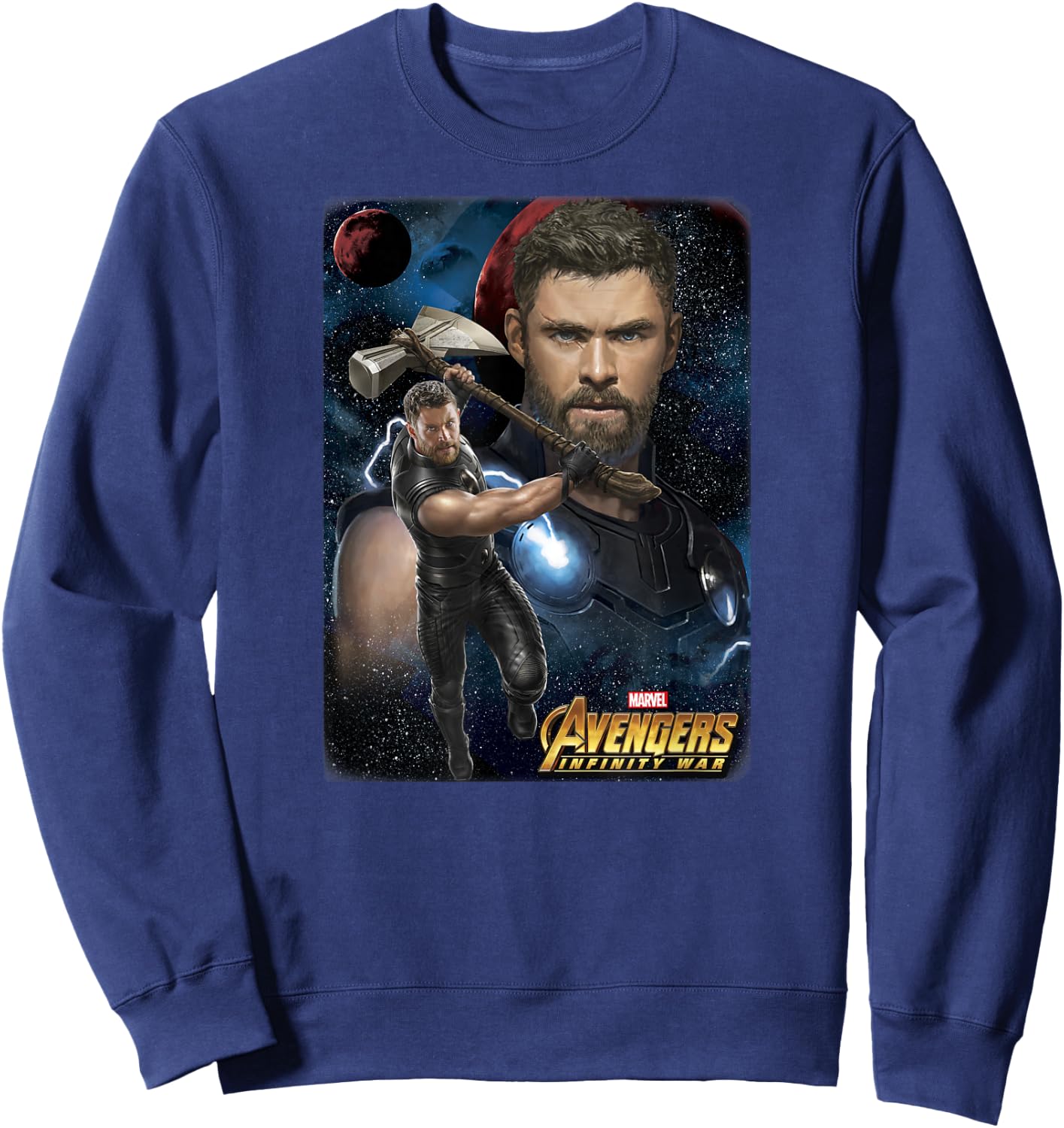 Marvel Infinity War Thor Galaxy Protector Graphic Sweatshirt - Sweatshirt | Navy