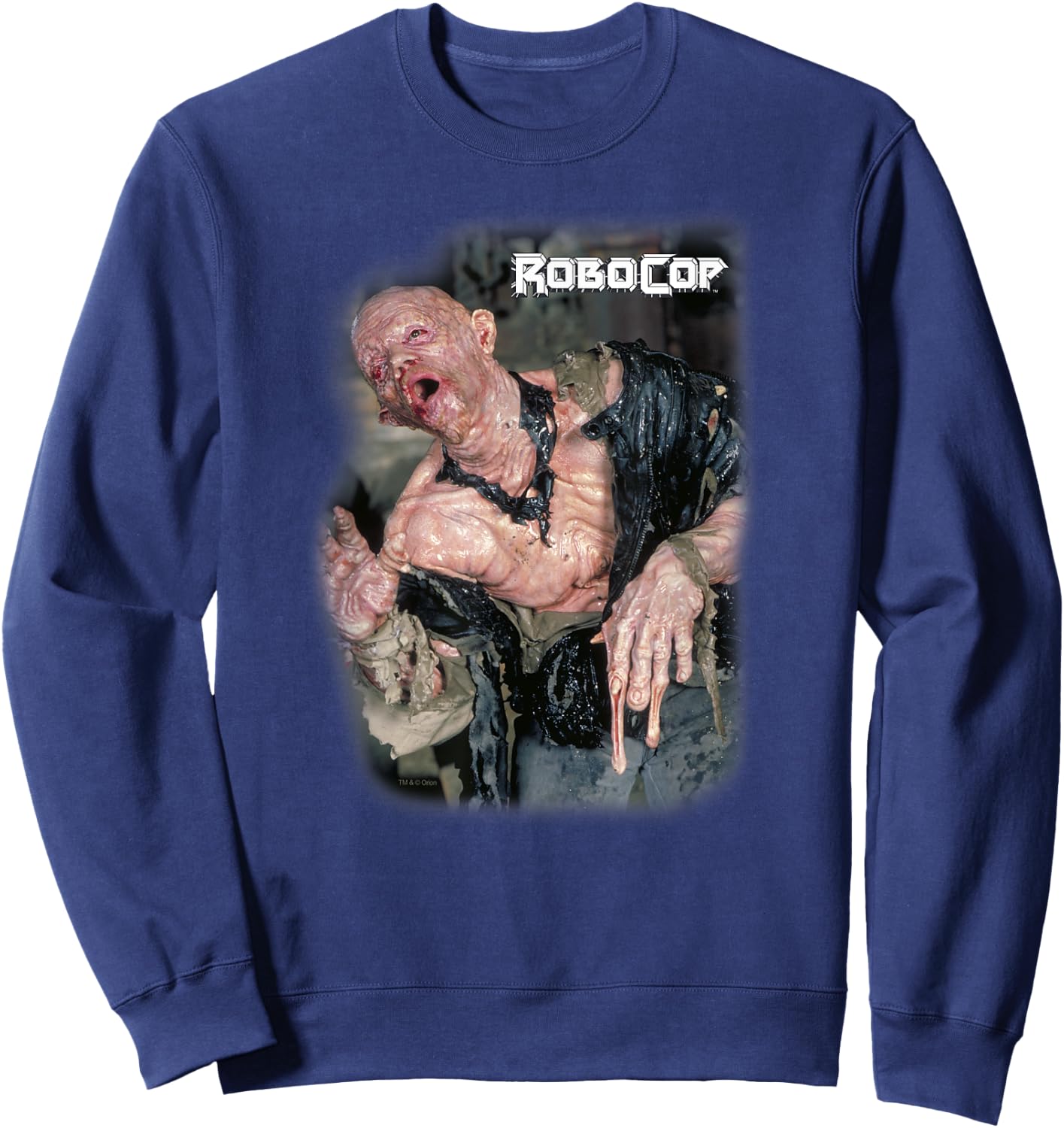 RoboCop Melting Man Portrait Poster Sweatshirt - Sweatshirt | Navy