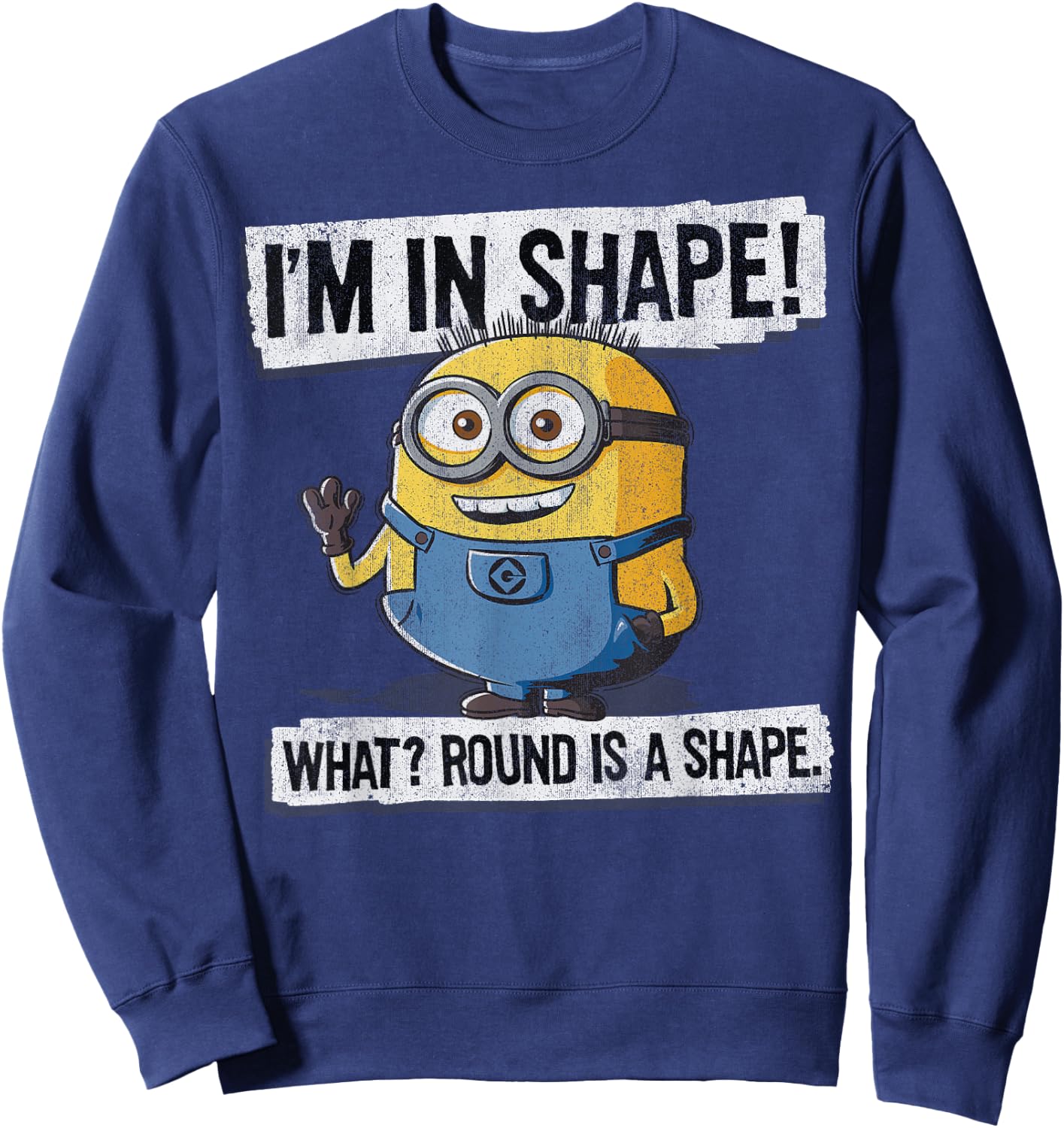 Despicable Me Minions Round Is A Shape Bob Graphic Sweatshirt - Sweatshirt | Navy