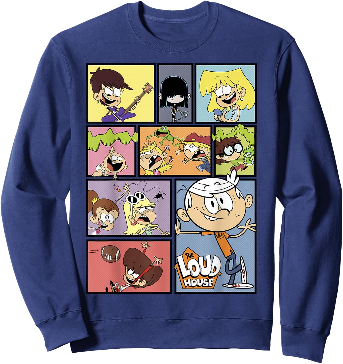 The Loud House Panel Portrait Logo Small Sweatshirt - Sweatshirt | Navy