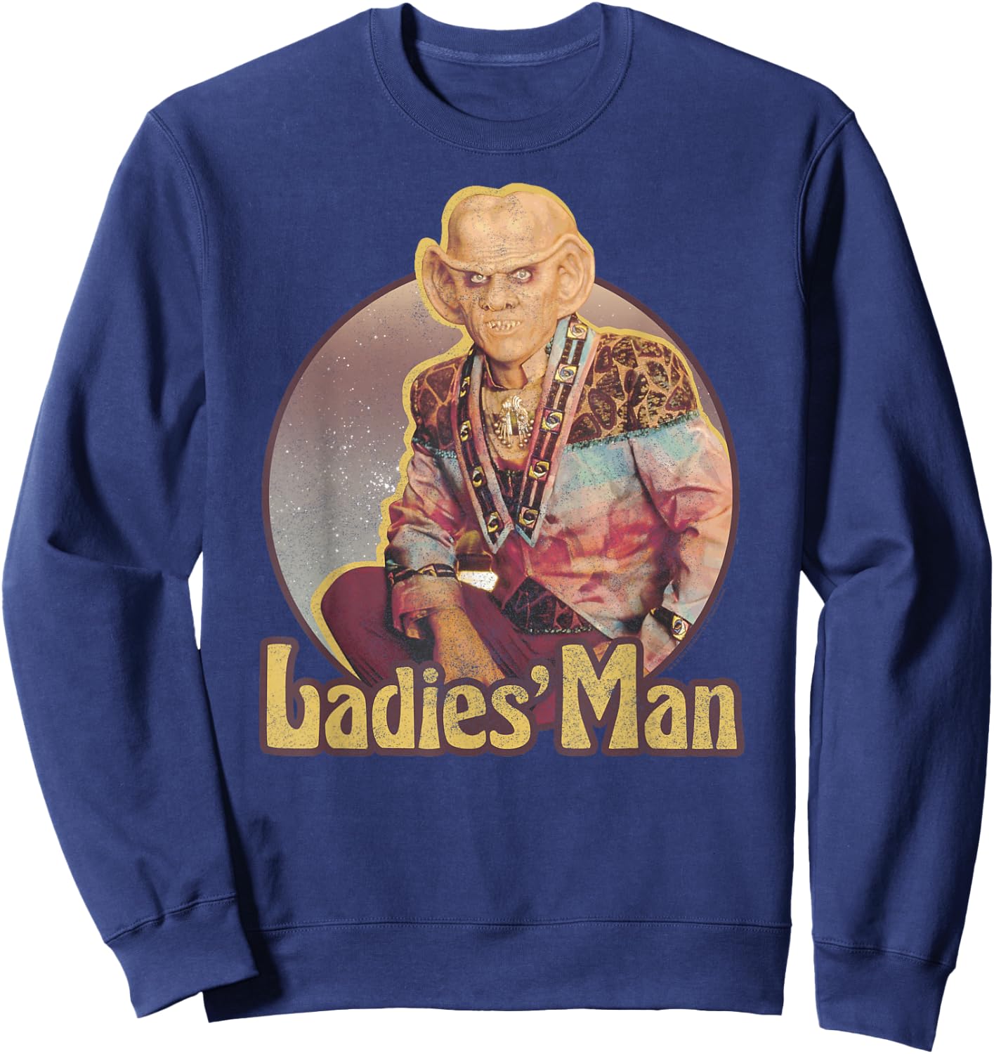 Star Trek: Deep Space Nine Quark Ladies' Man Vintage Sweatshirt - Sweatshirt | Navy