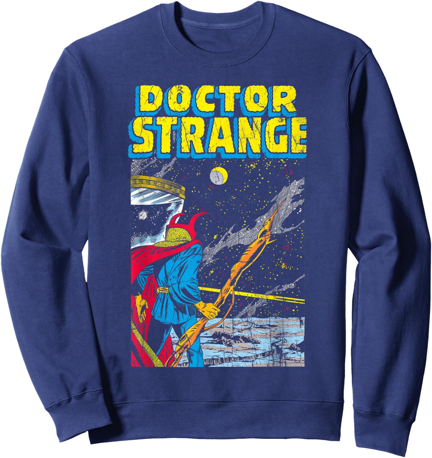 Marvel Doctor Strange Celestial Retro Comic Cover Sweatshirt - Sweatshirt | Navy