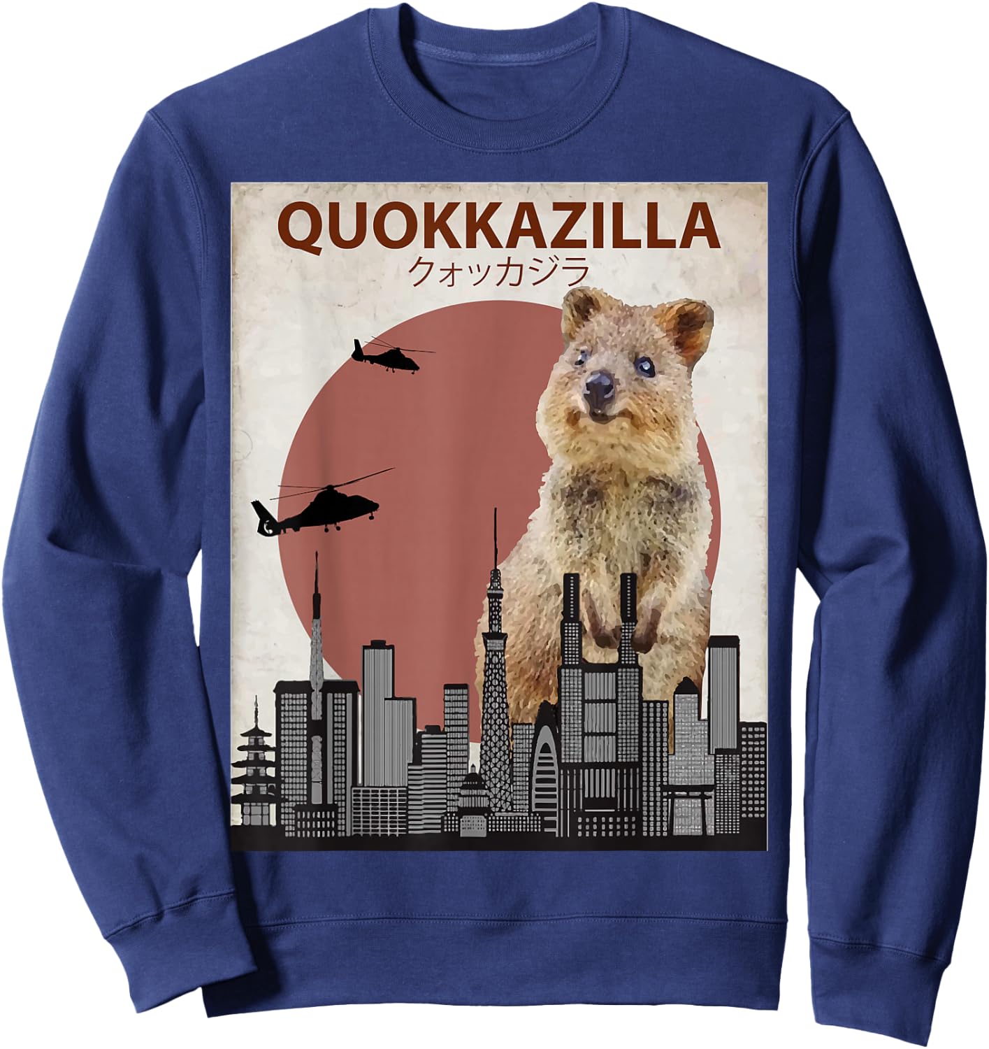 Funny Quokka | Giant Australia Monster Sweatshirt - Sweatshirt | Navy