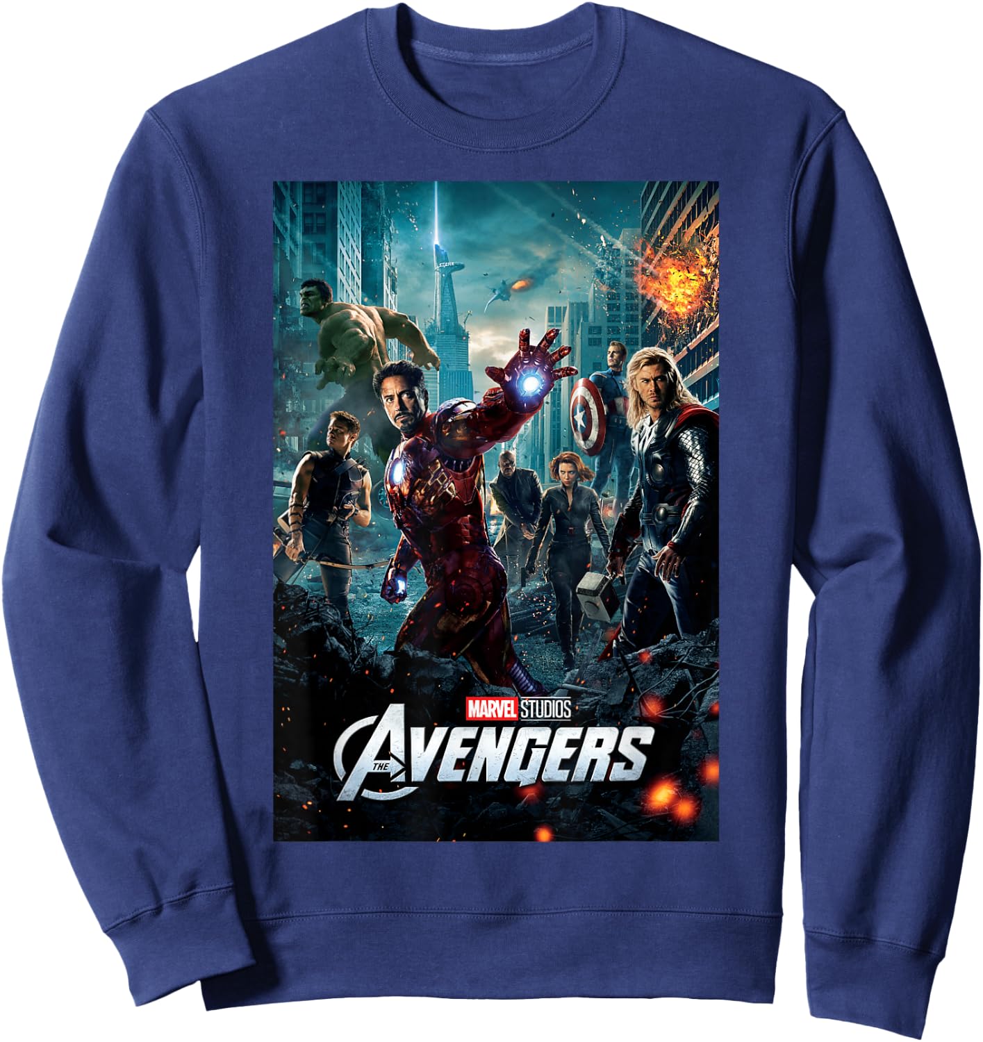 Marvel Studios Avengers Movie Poster Graphic Sweatshirt - Sweatshirt | Navy