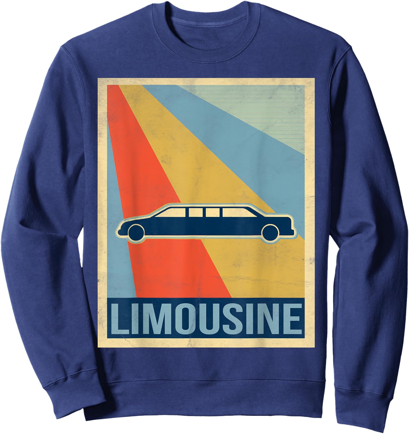Retro Limousine Shirt Sweatshirt - Sweatshirt | Navy