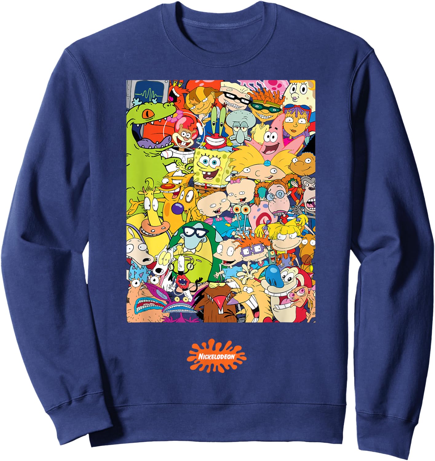 Nickelodeon Classic 90s Characters Sweatshirt - Sweatshirt | Navy