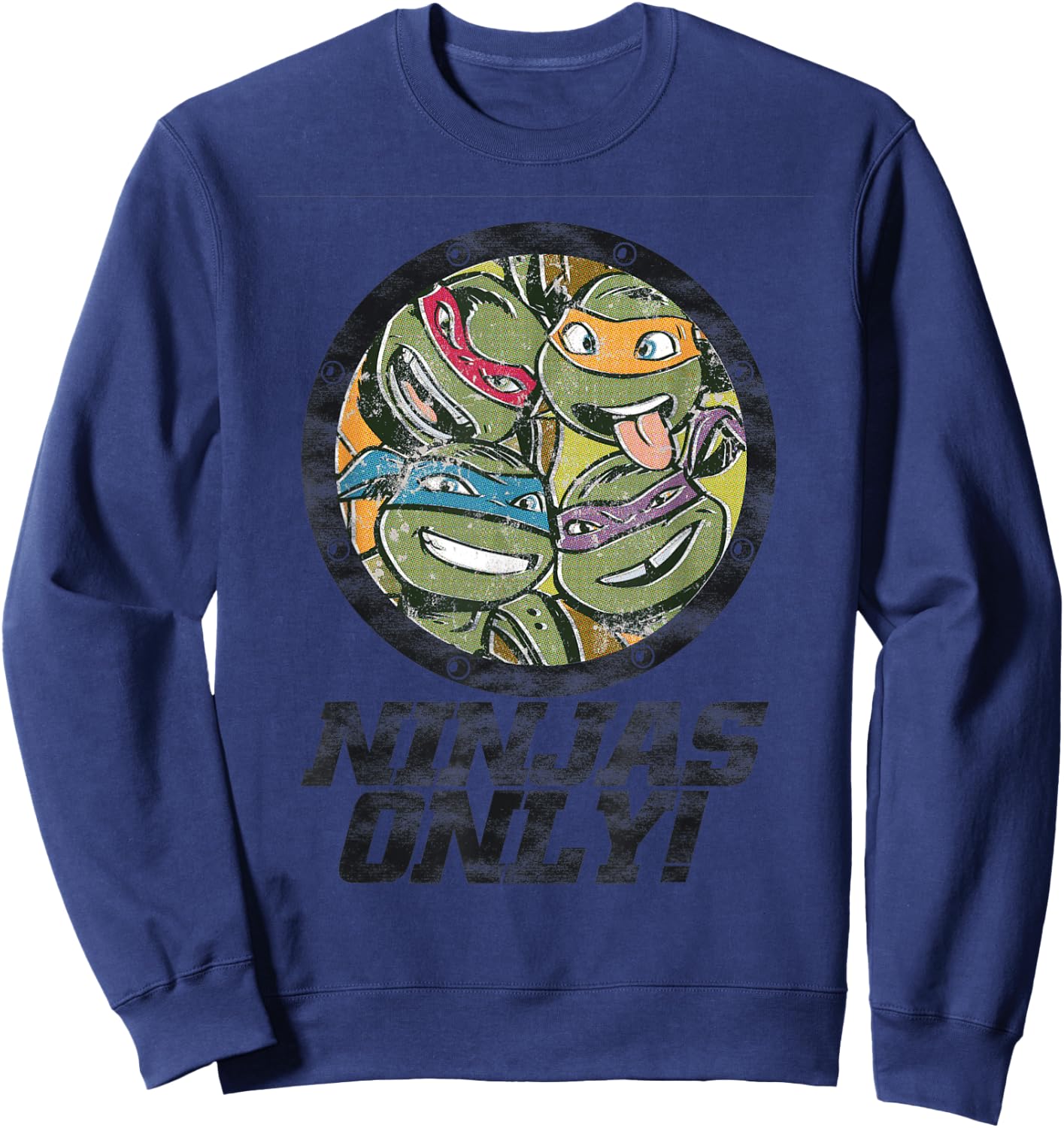 TMNT Group Shot Ninjas Only! Sweatshirt - Sweatshirt | Navy