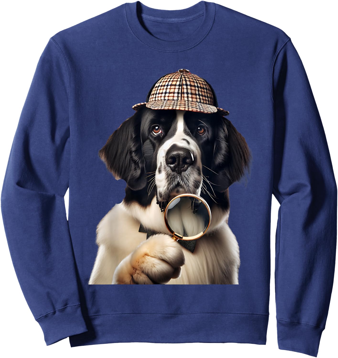 Landseer Newfoundland Dog Sweatshirt - Sweatshirt | Navy