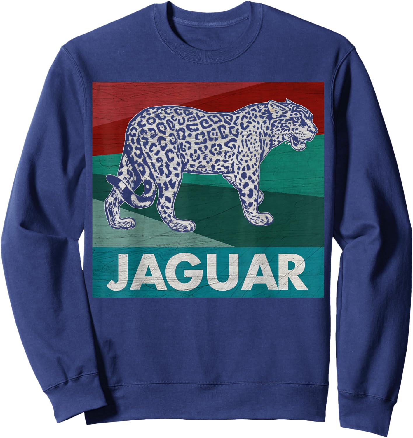 Retro Jaguar Shirt - Cool Vintage Style Print Gift Sweatshirt - Sweatshirt | Navy