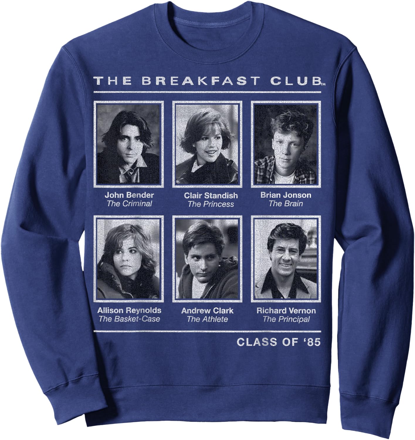 Breakfast Club Year Book Club Photos Sweatshirt - Sweatshirt | Navy