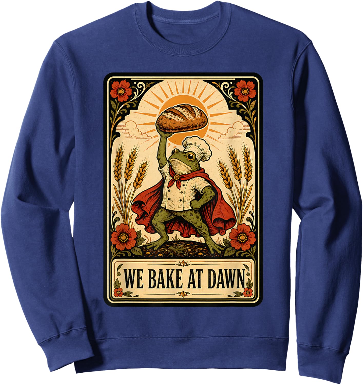 We Bake At Dawn Bakery Sweatshirt - Sweatshirt | Navy